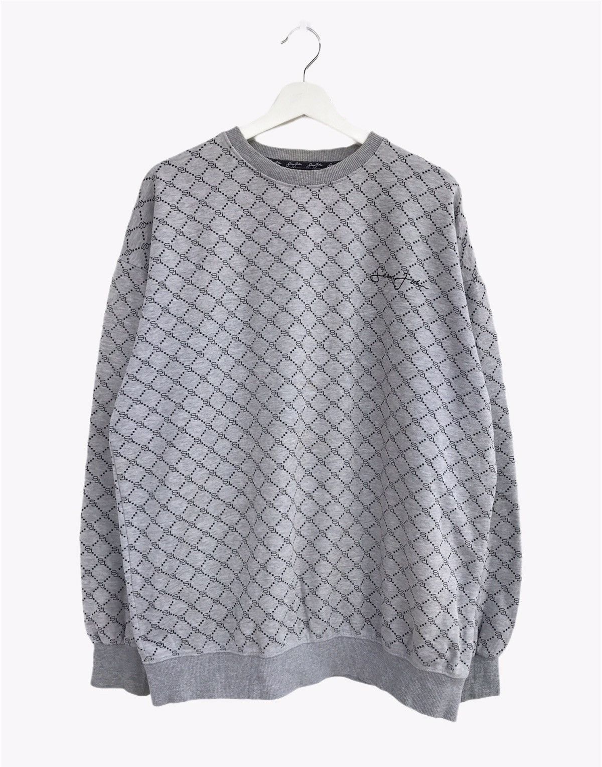 image of Sean John Sj Monogram Sweatshirt in Grey, Men's (Size 2XL)