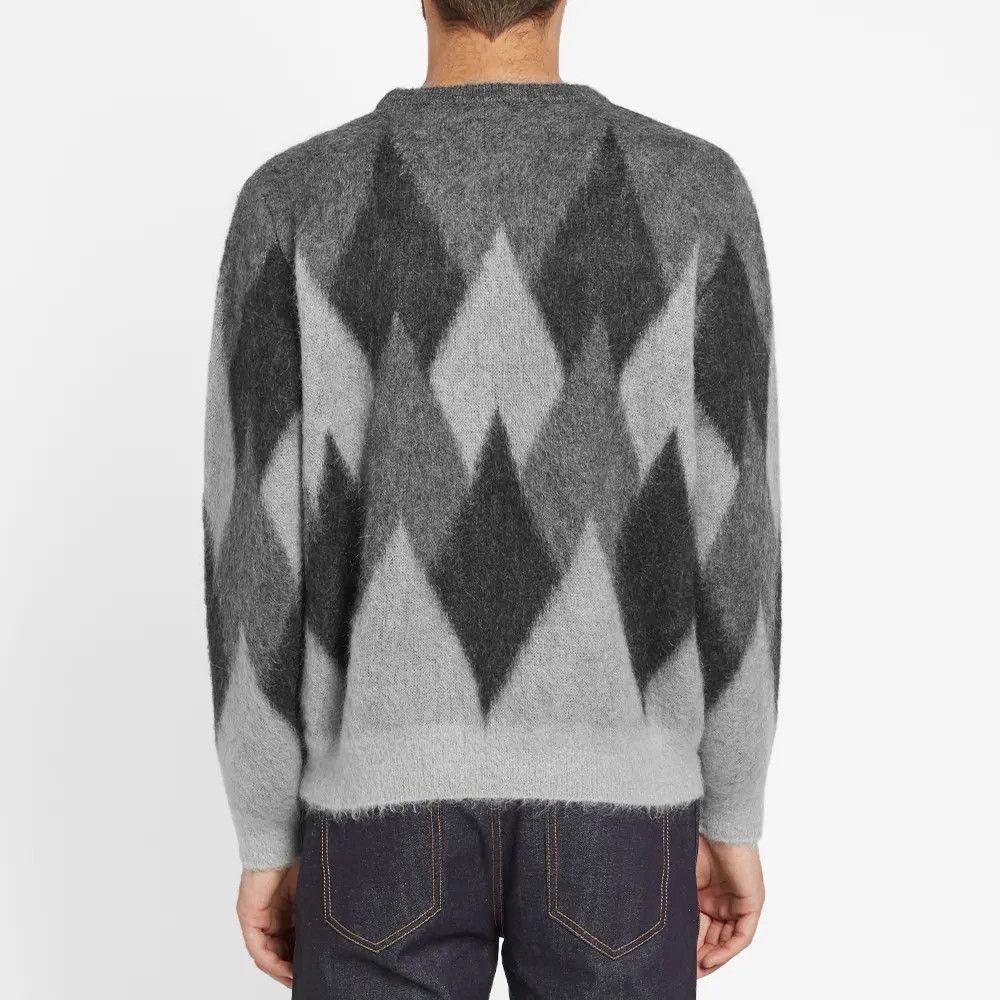 Celine × Hedi Slimane FW19 Runway Argyle Mohair Knit Sweater Size US XS / EU 42 / 0 - 8 Thumbnail