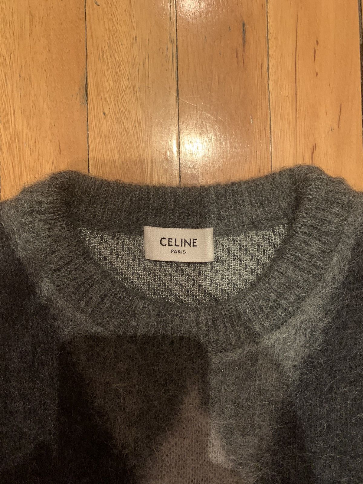 Celine × Hedi Slimane FW19 Runway Argyle Mohair Knit Sweater Size US XS / EU 42 / 0 - 14 Thumbnail