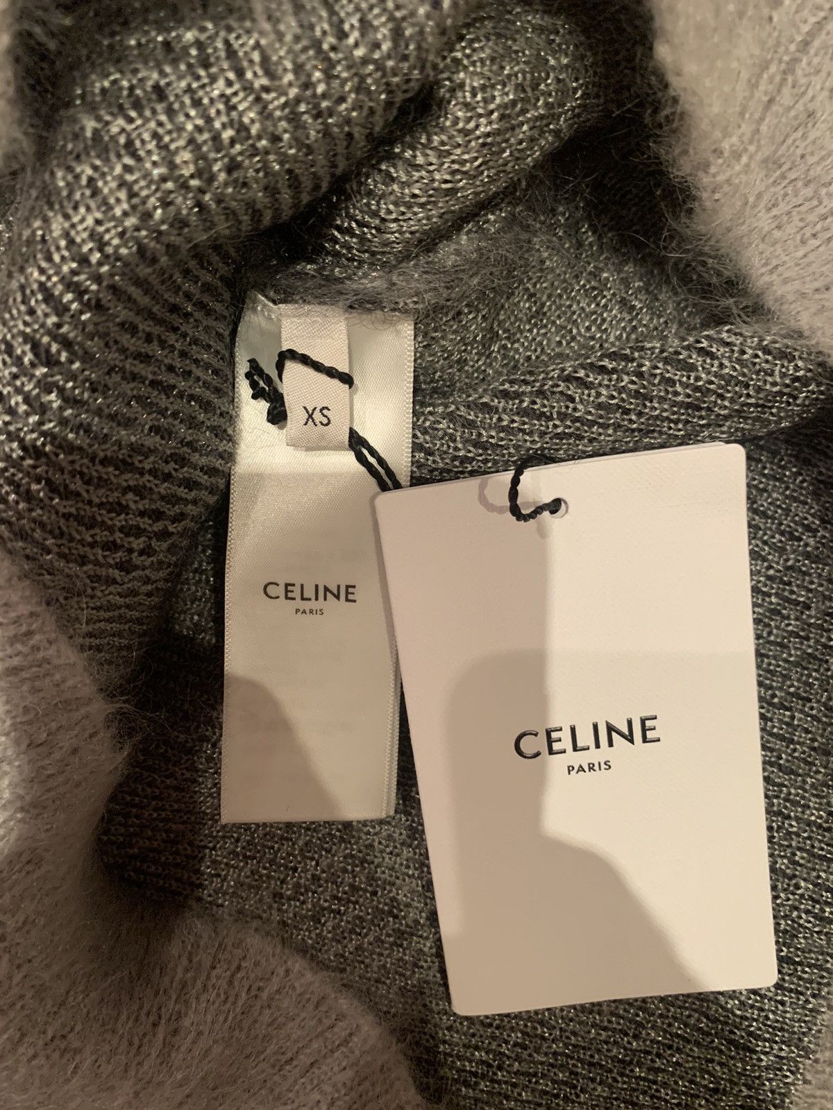 Celine × Hedi Slimane FW19 Runway Argyle Mohair Knit Sweater Size US XS / EU 42 / 0 - 15 Thumbnail