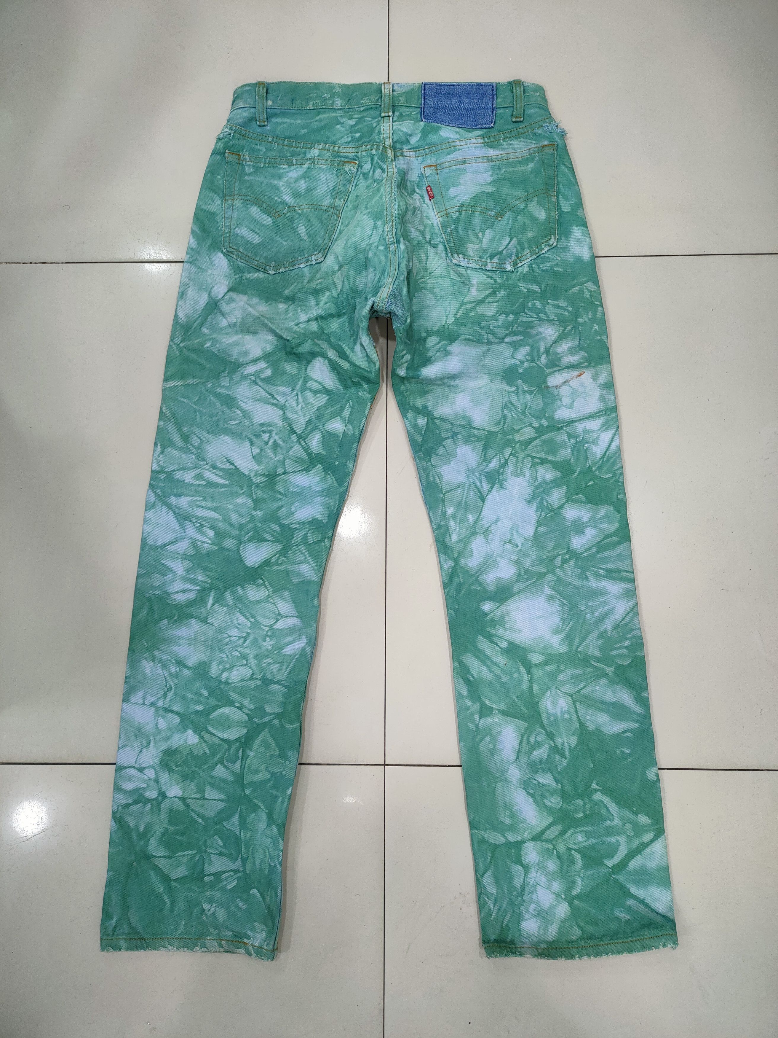 Levi's VTG LEVI'S 532 TIE DYE FADED GREEN JEANS DENIM PANTS Size US 32 / EU 48 - 3 Thumbnail