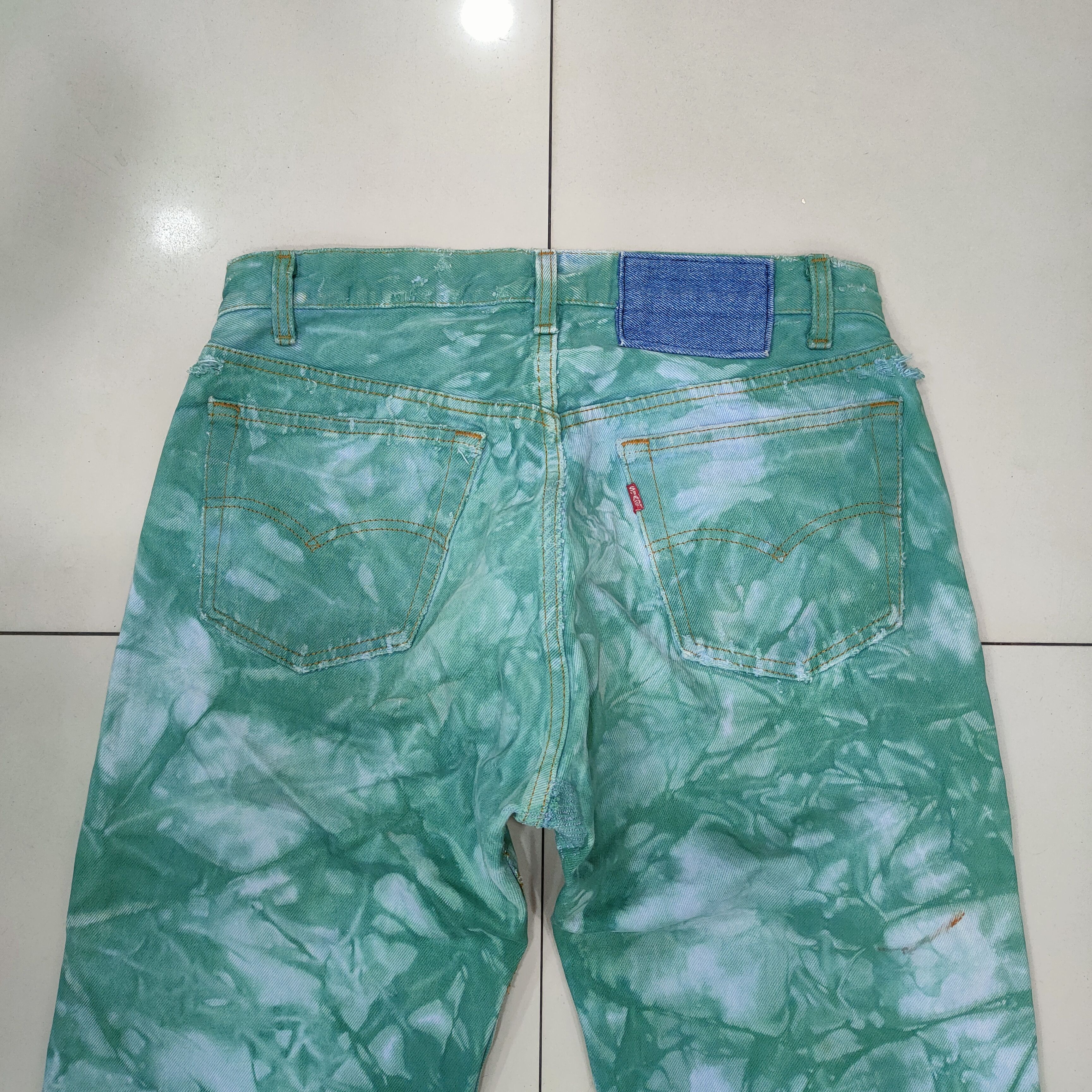 Levi's VTG LEVI'S 532 TIE DYE FADED GREEN JEANS DENIM PANTS Size US 32 / EU 48 - 6 Thumbnail