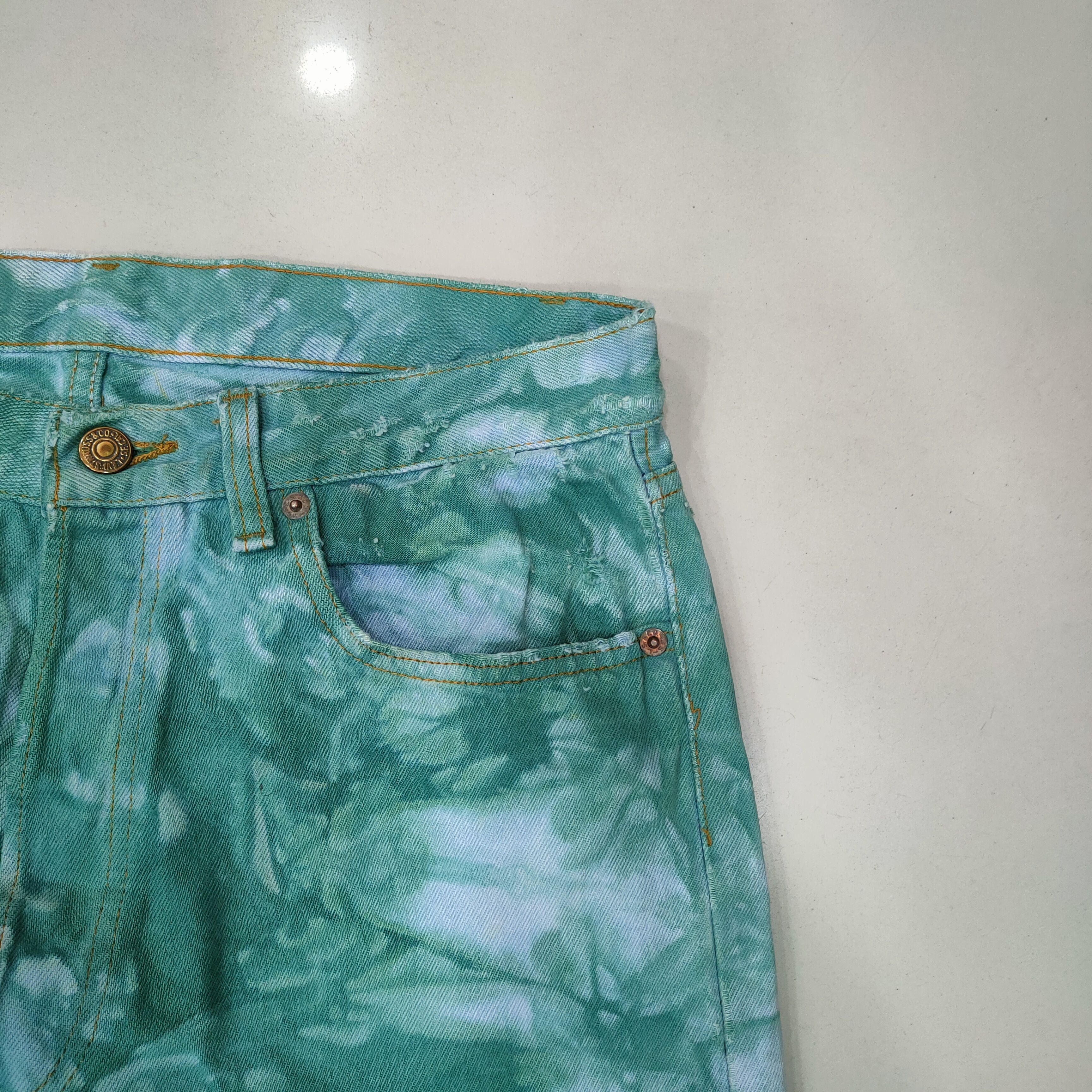 Levi's VTG LEVI'S 532 TIE DYE FADED GREEN JEANS DENIM PANTS Size US 32 / EU 48 - 12 Thumbnail