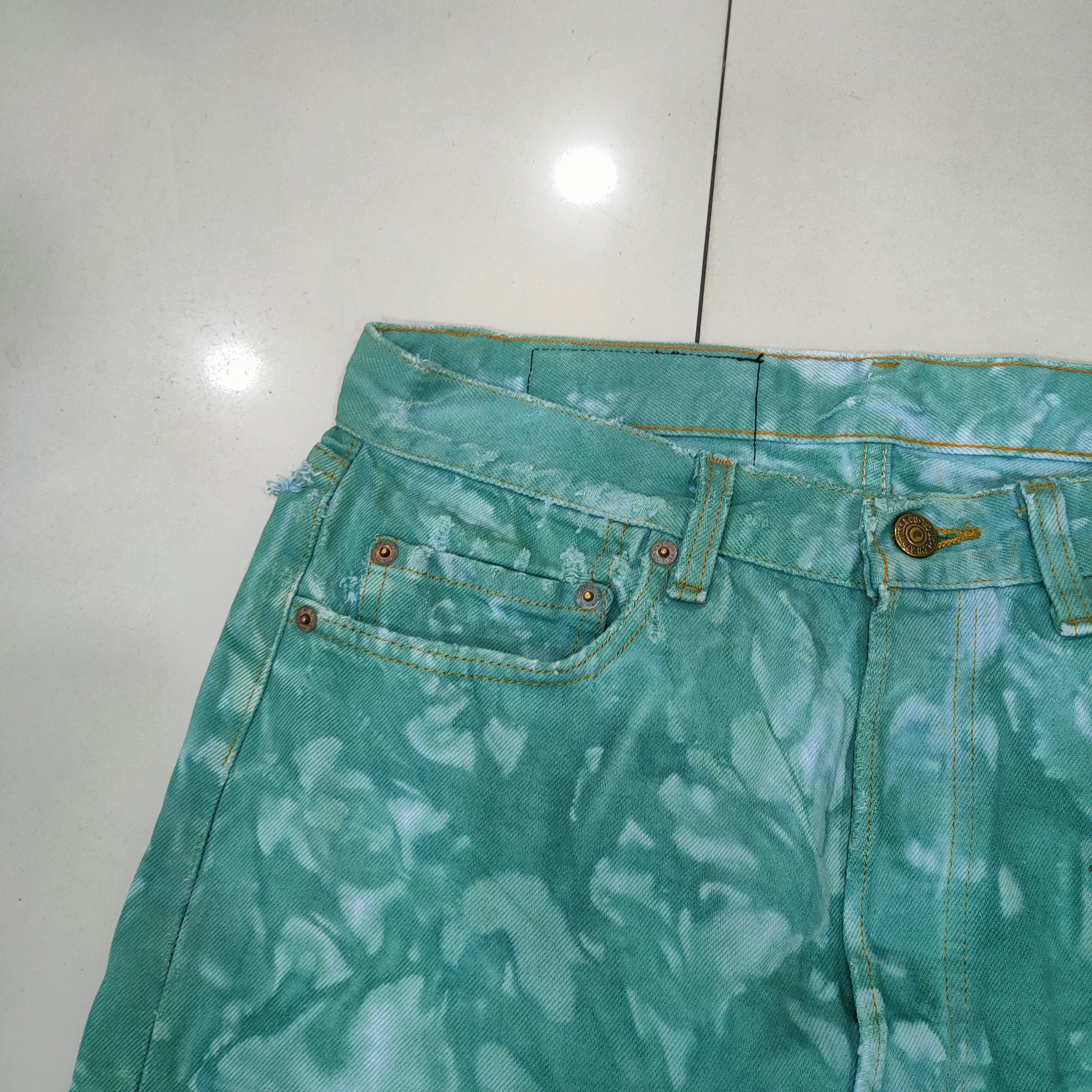 Levi's VTG LEVI'S 532 TIE DYE FADED GREEN JEANS DENIM PANTS Size US 32 / EU 48 - 13 Thumbnail