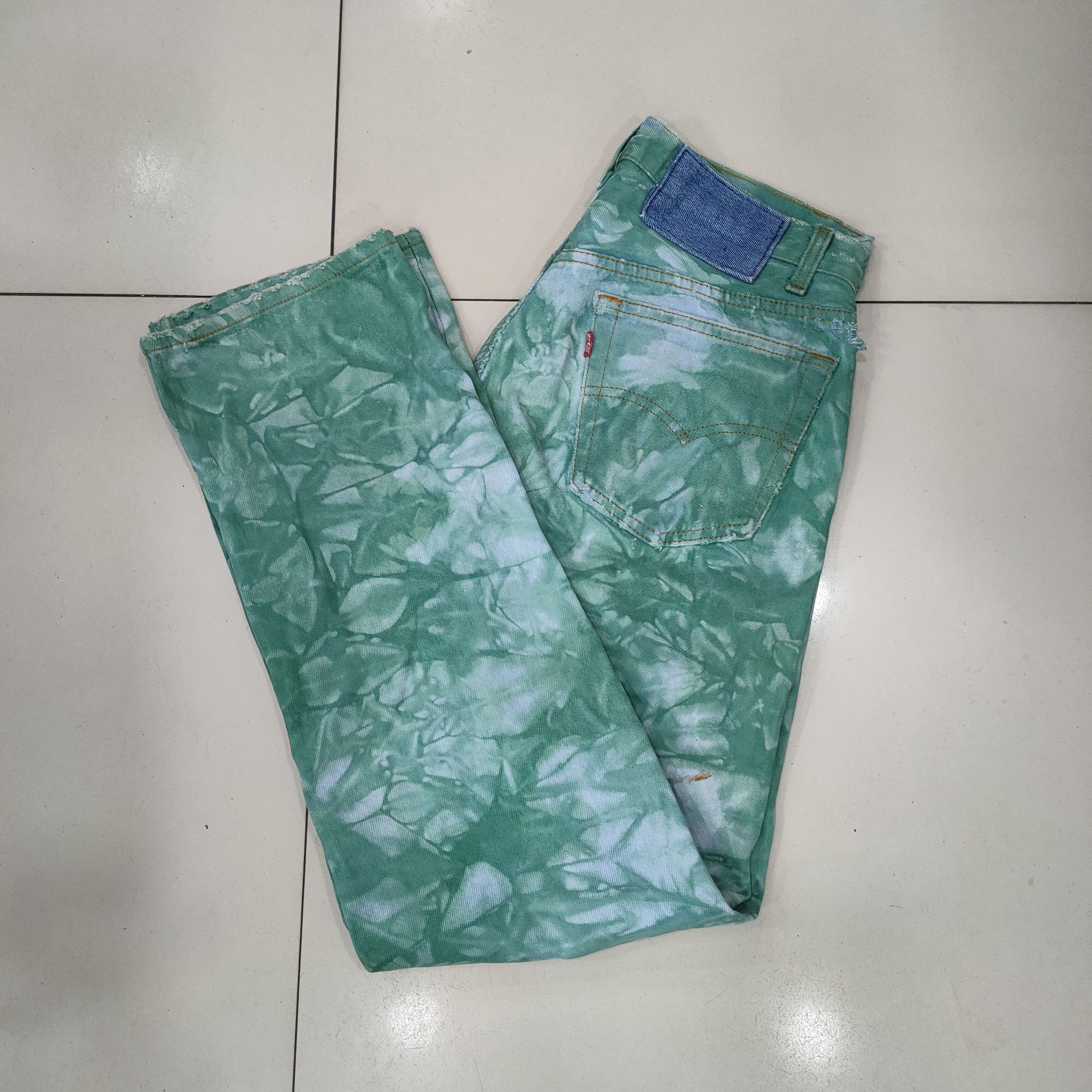 Levi's VTG LEVI'S 532 TIE DYE FADED GREEN JEANS DENIM PANTS Size US 32 / EU 48 - 15 Thumbnail