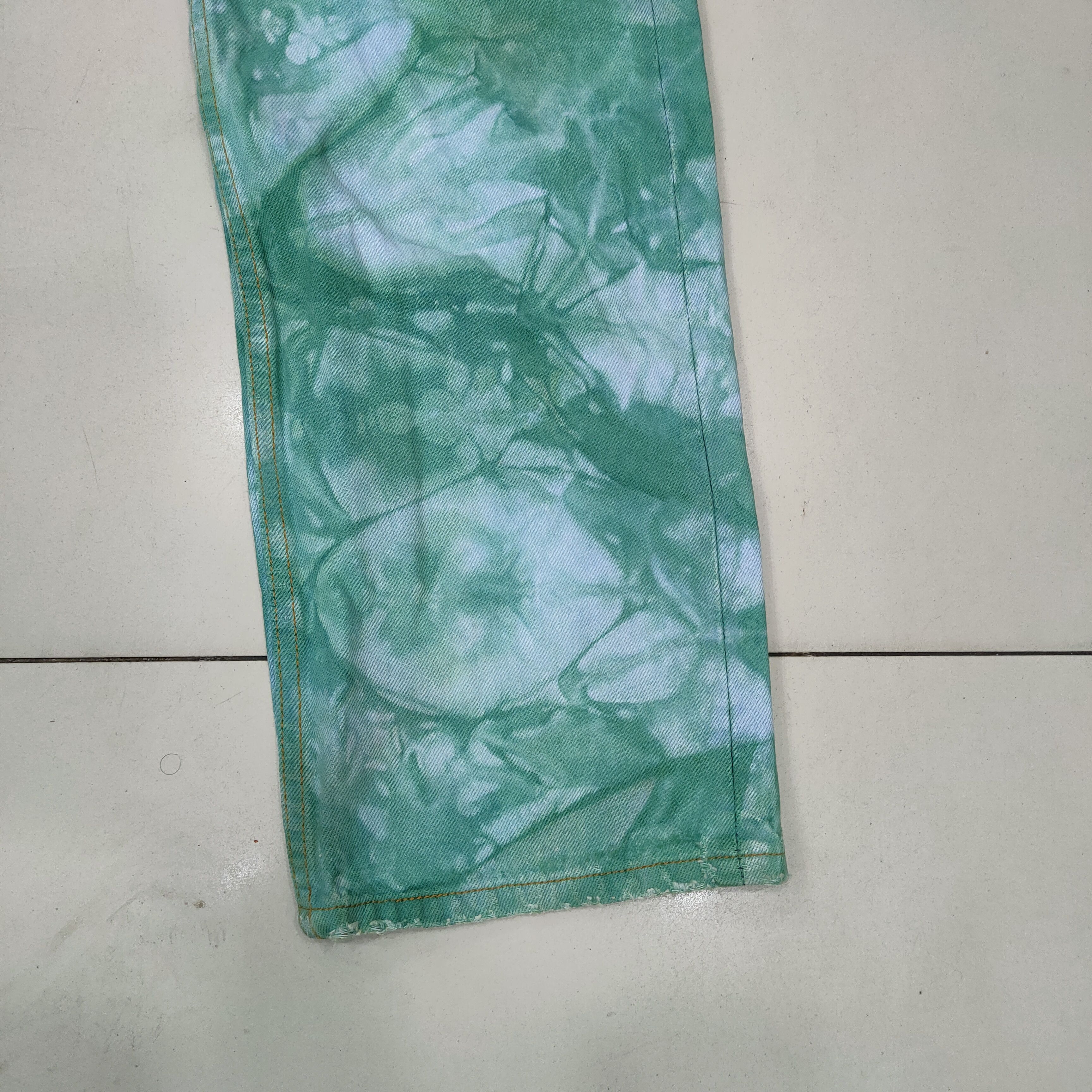 Levi's VTG LEVI'S 532 TIE DYE FADED GREEN JEANS DENIM PANTS Size US 32 / EU 48 - 10 Thumbnail