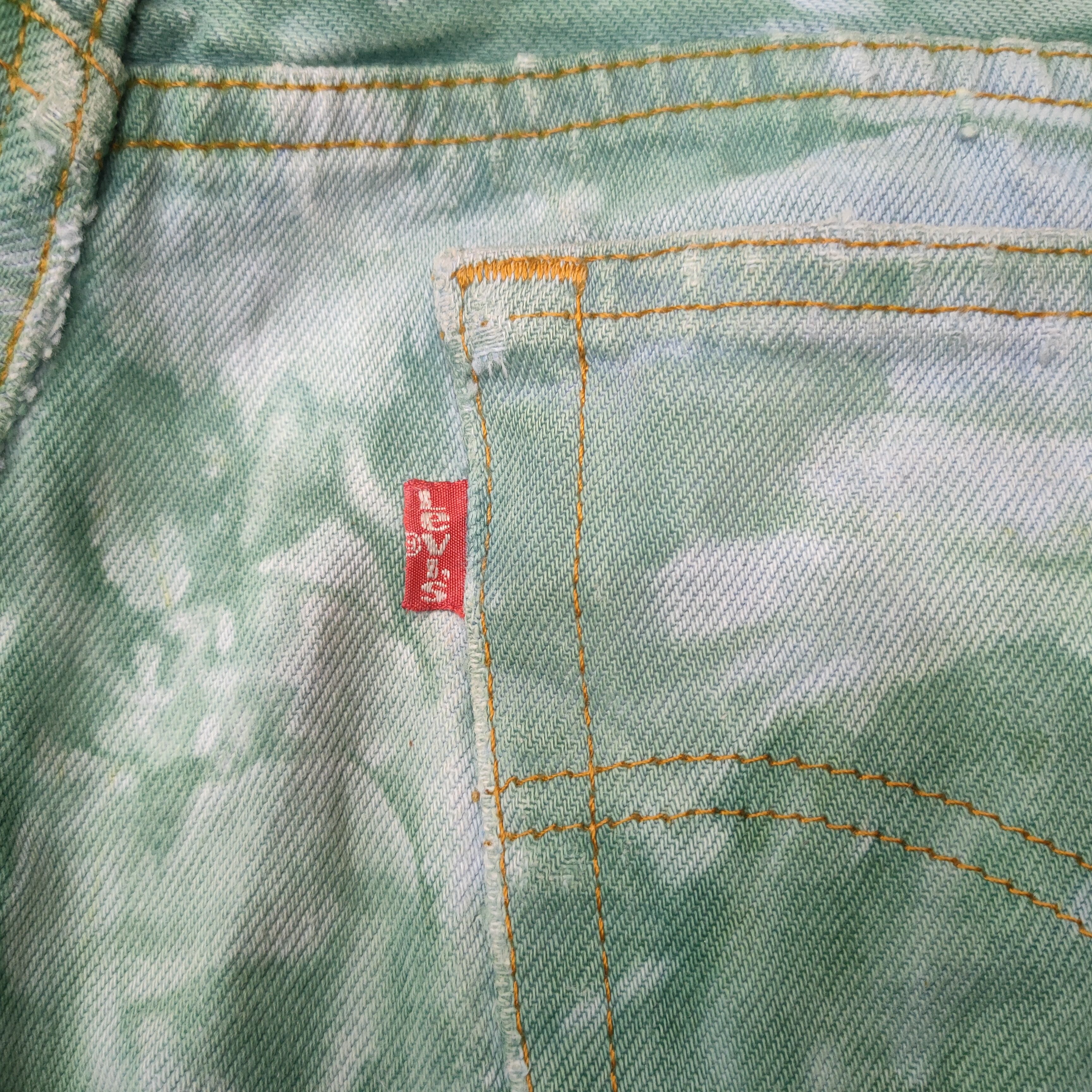 Levi's VTG LEVI'S 532 TIE DYE FADED GREEN JEANS DENIM PANTS Size US 32 / EU 48 - 7 Thumbnail