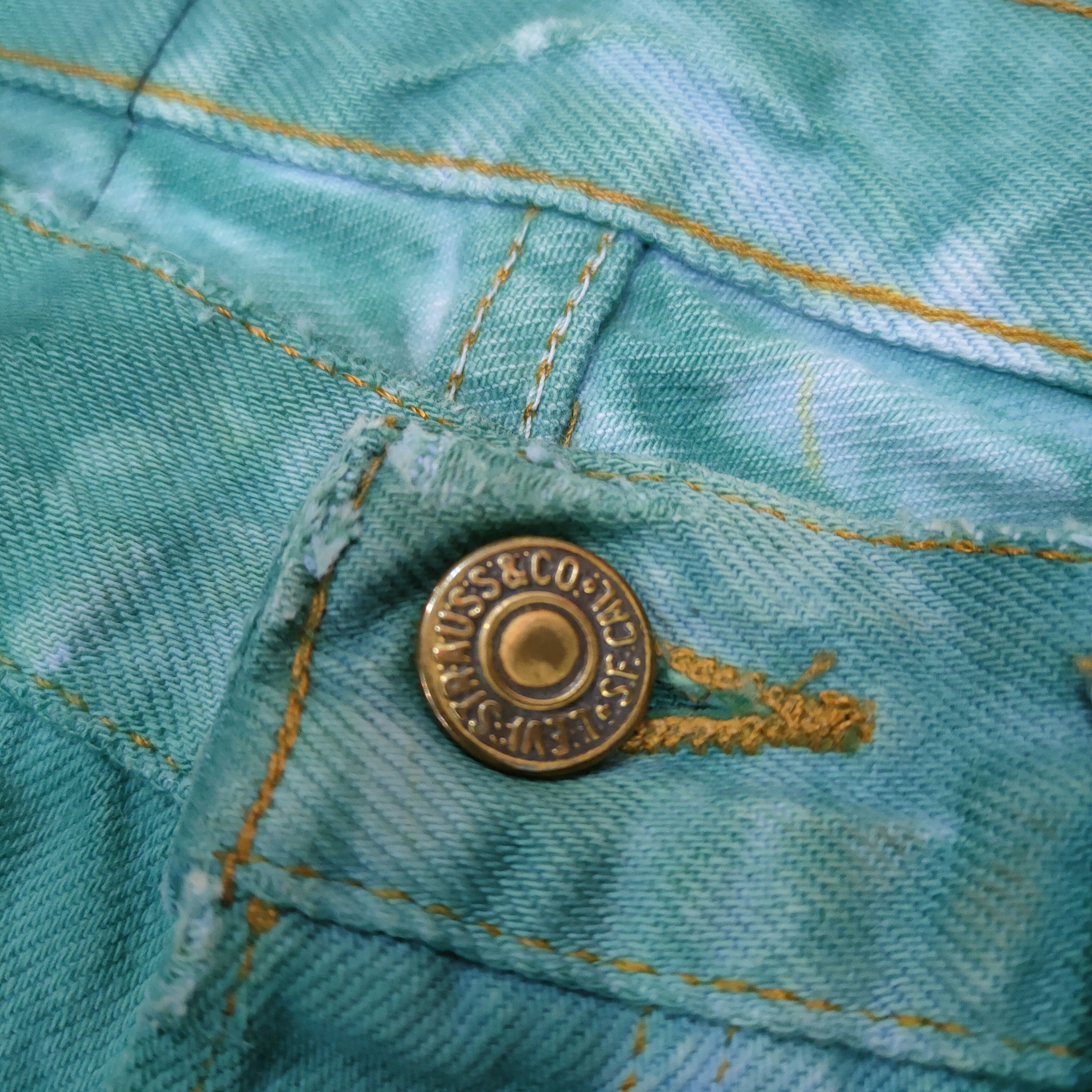 Levi's VTG LEVI'S 532 TIE DYE FADED GREEN JEANS DENIM PANTS Size US 32 / EU 48 - 11 Thumbnail
