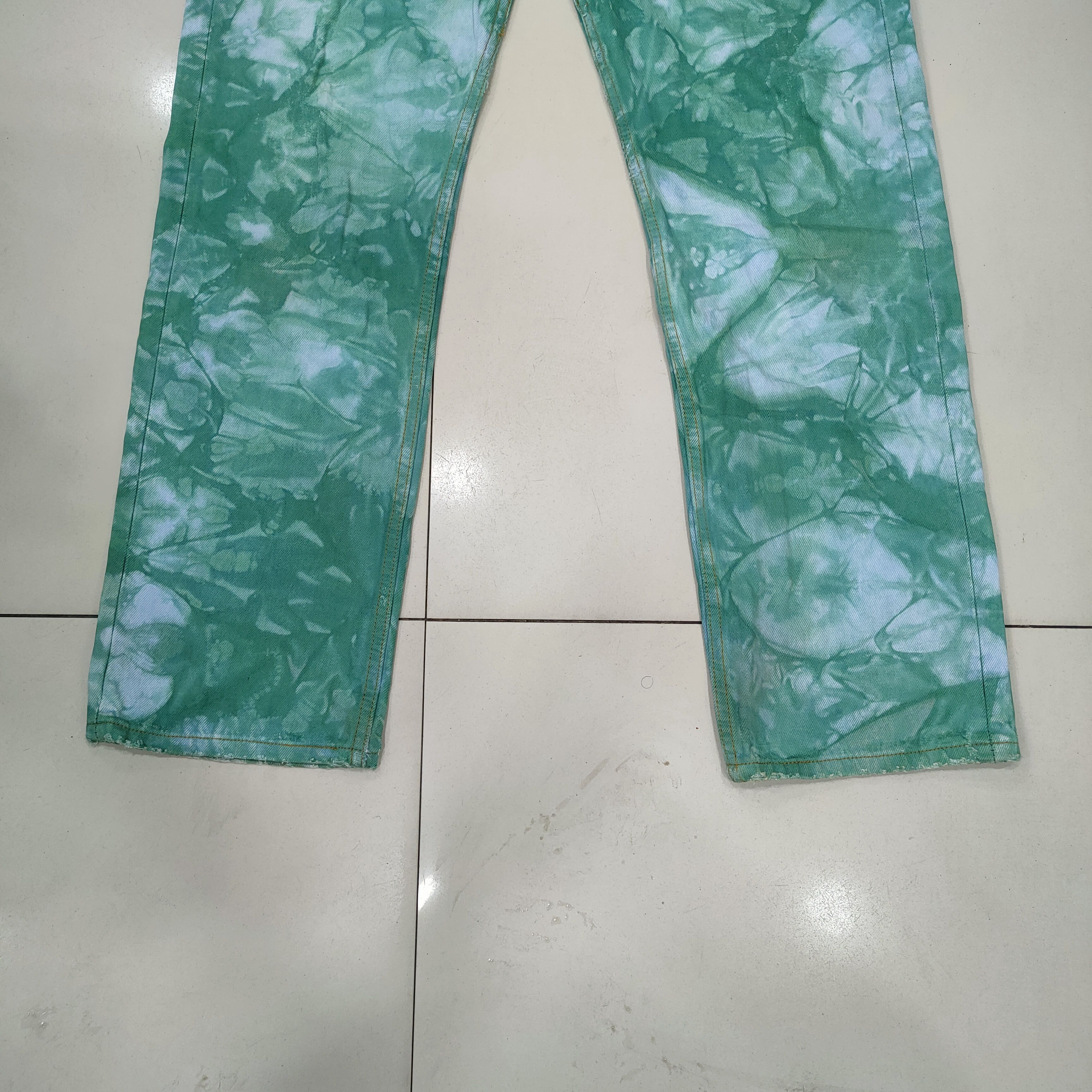Levi's VTG LEVI'S 532 TIE DYE FADED GREEN JEANS DENIM PANTS Size US 32 / EU 48 - 5 Thumbnail