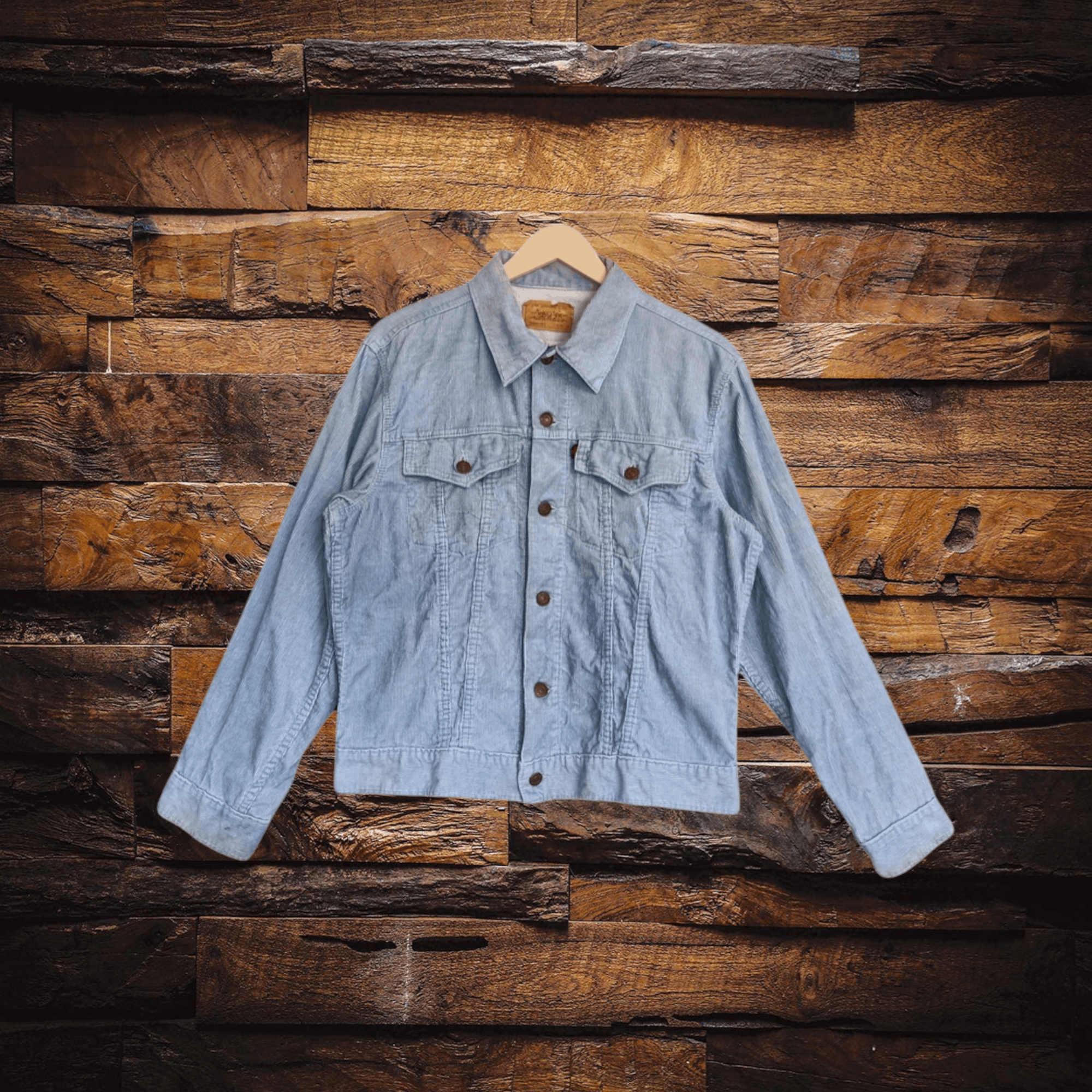 Levi's × Levi's Made & Crafted × Levi's Vintage Clothing Vtg Levi's Trucker Blue Wased Denim Corduroy Jacket Size US M / EU 48-50 / 2 - 19 Thumbnail