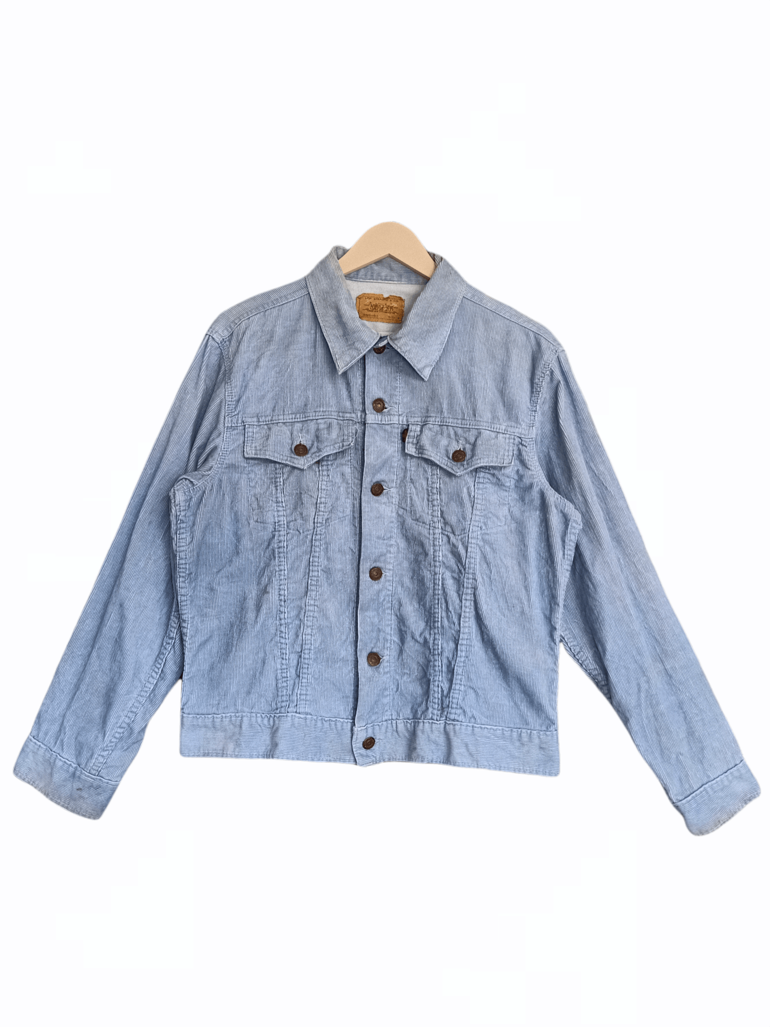 Levi's × Levi's Made & Crafted × Levi's Vintage Clothing Vtg Levi's Trucker Blue Wased Denim Corduroy Jacket Size US M / EU 48-50 / 2 - 1 Thumbnail