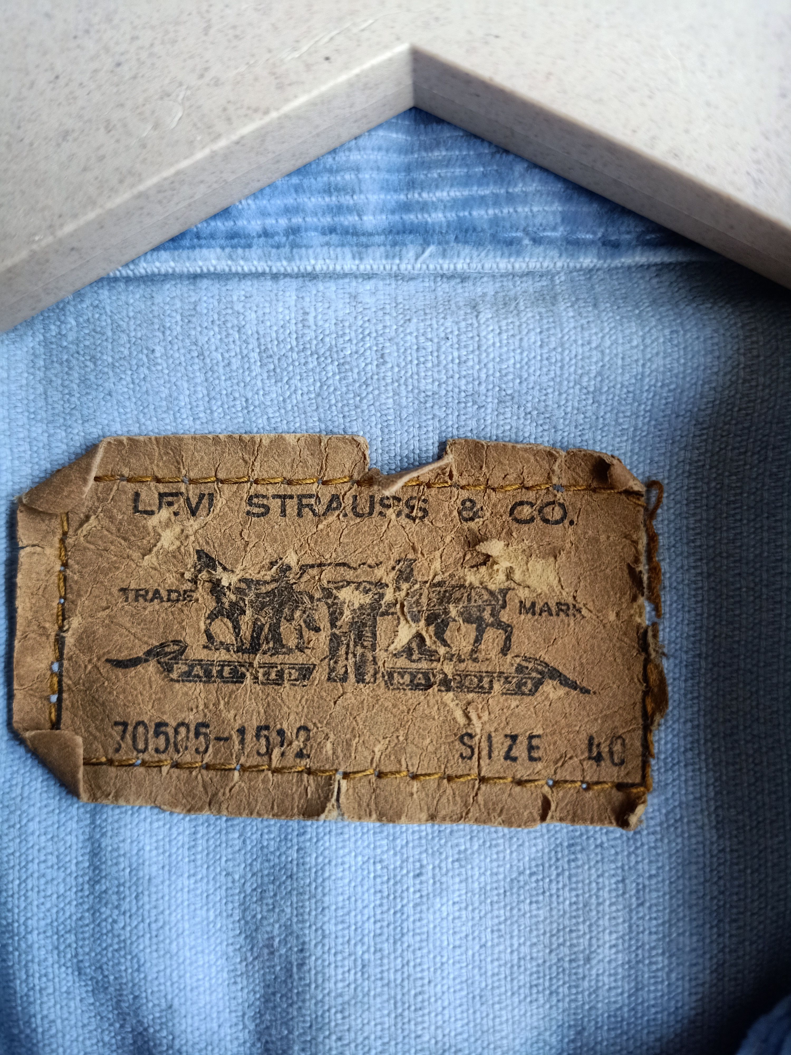 Levi's × Levi's Made & Crafted × Levi's Vintage Clothing Vtg Levi's Trucker Blue Wased Denim Corduroy Jacket Size US M / EU 48-50 / 2 - 6 Thumbnail