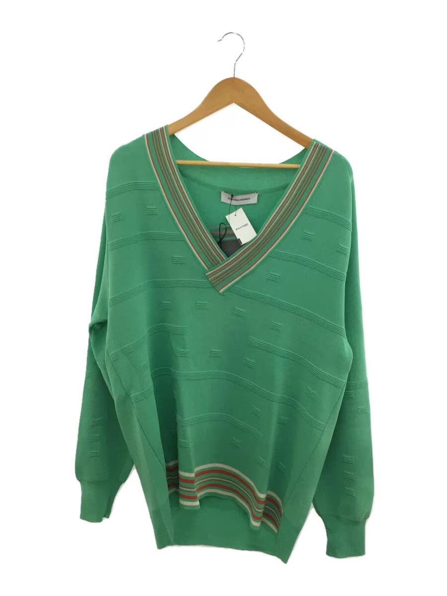 image of Kiko Kostadinov Aw21 Stretton Knit Sweater in Green, Men's (Size Medium)