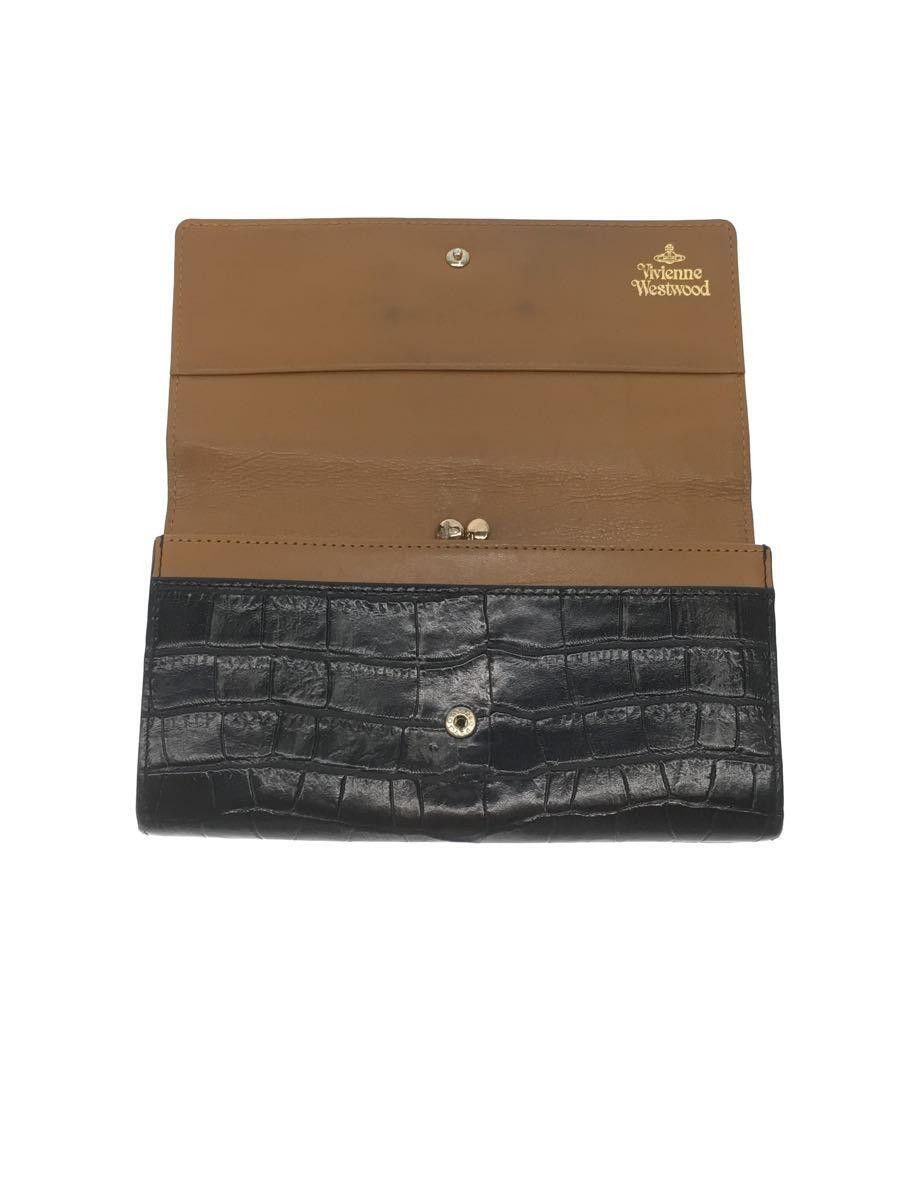 Vivienne Westwood "LOVE" Orb Crocodile Embossed Leather Wallet Size ONE SIZE - 4 Thumbnail
