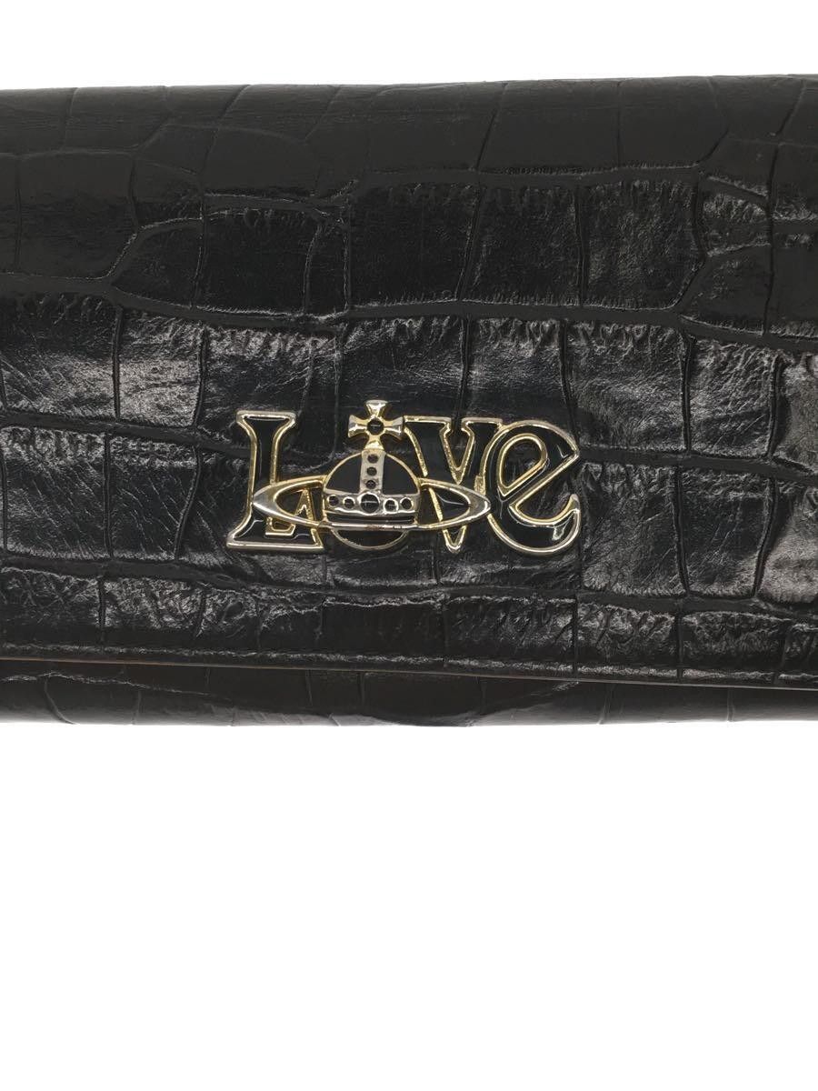 Vivienne Westwood "LOVE" Orb Crocodile Embossed Leather Wallet Size ONE SIZE - 3 Thumbnail
