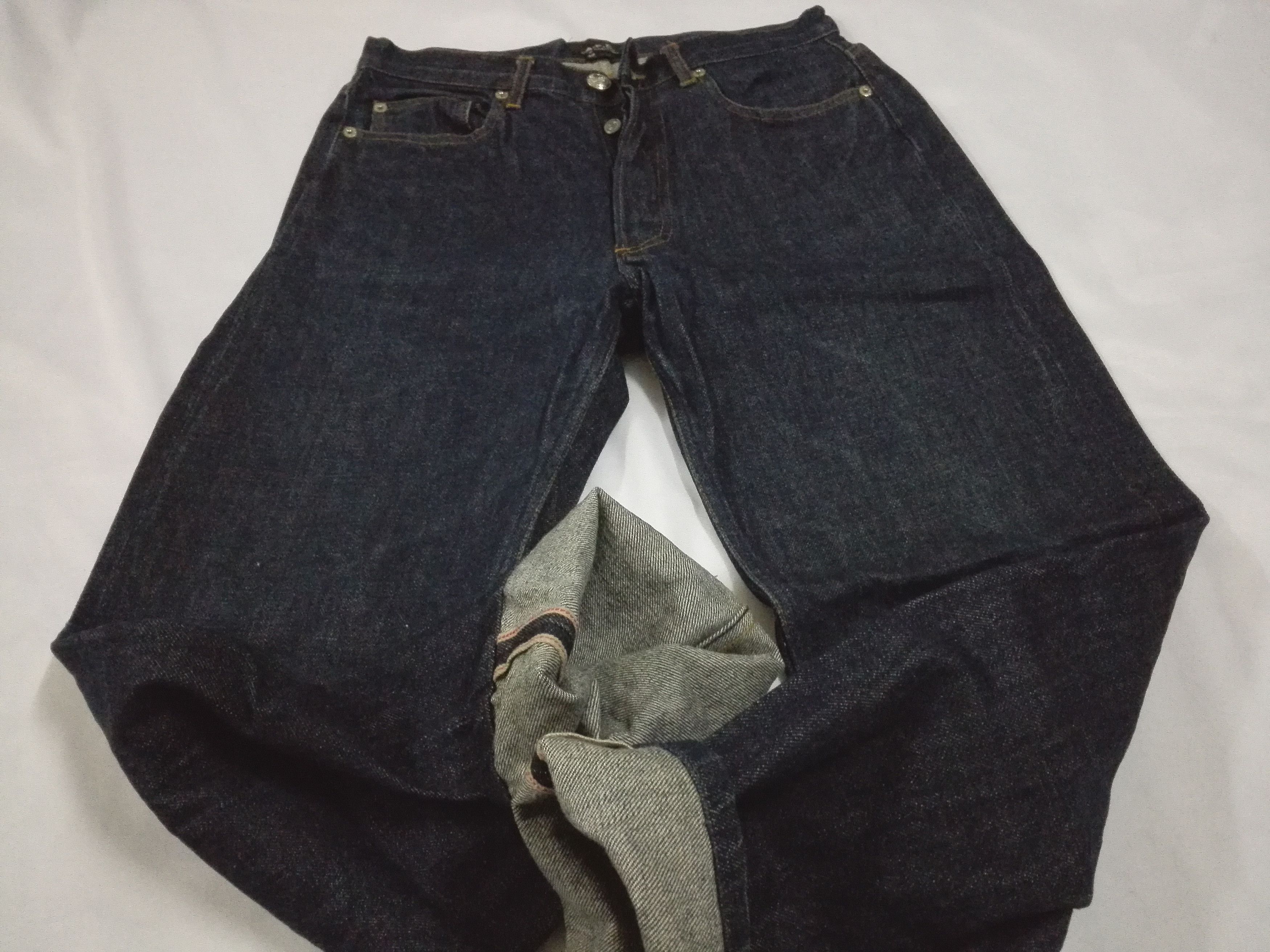 A.P.C. A.P.C. APC Mens Selvedge Dark Blue Jeans Indigo Size US 30 / EU 46 - 4 Thumbnail