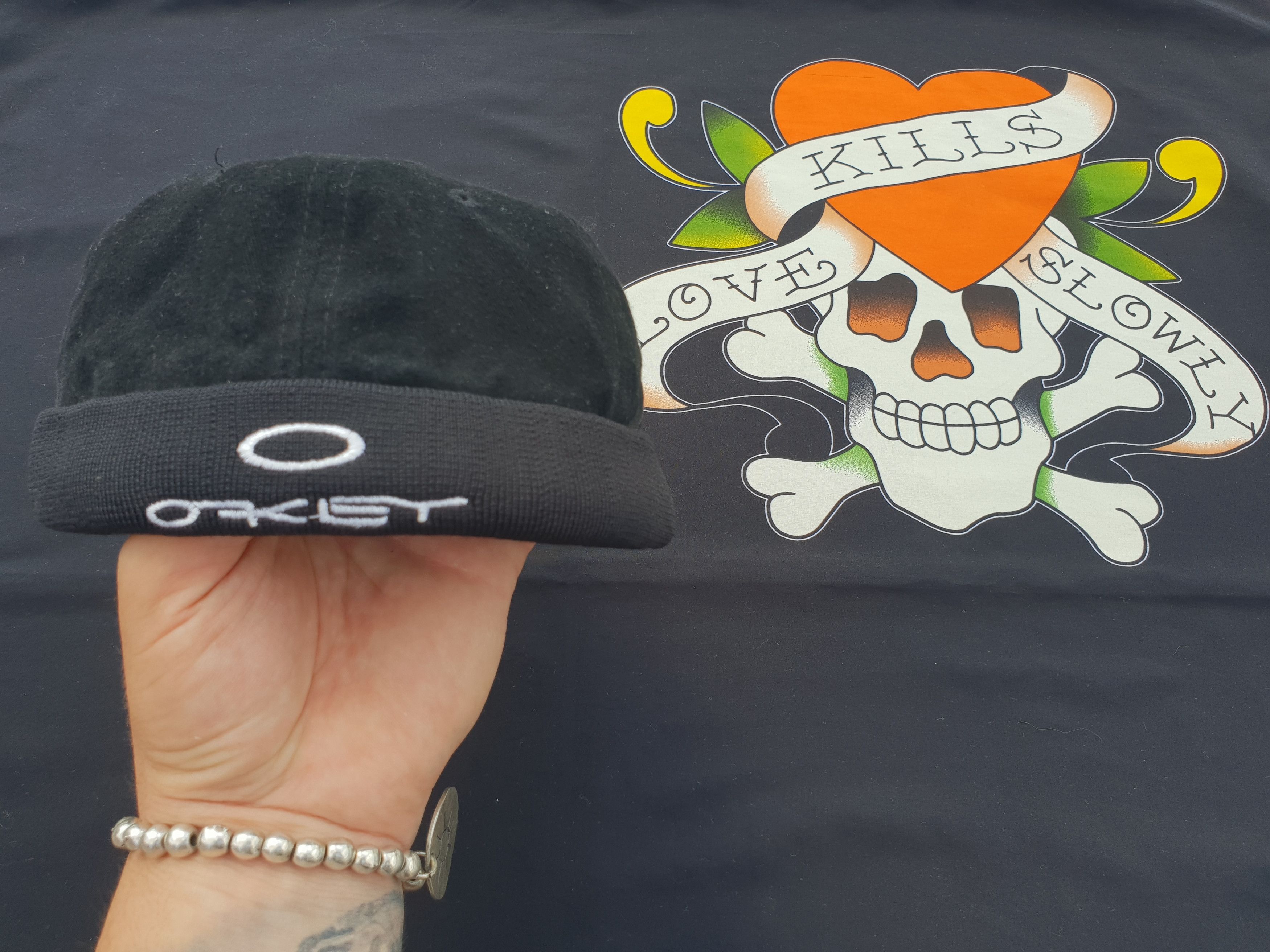 Oakley × Vintage Vintage OAKLEY brimless hat beanie cap 90s Size ONE SIZE - 2 Thumbnail