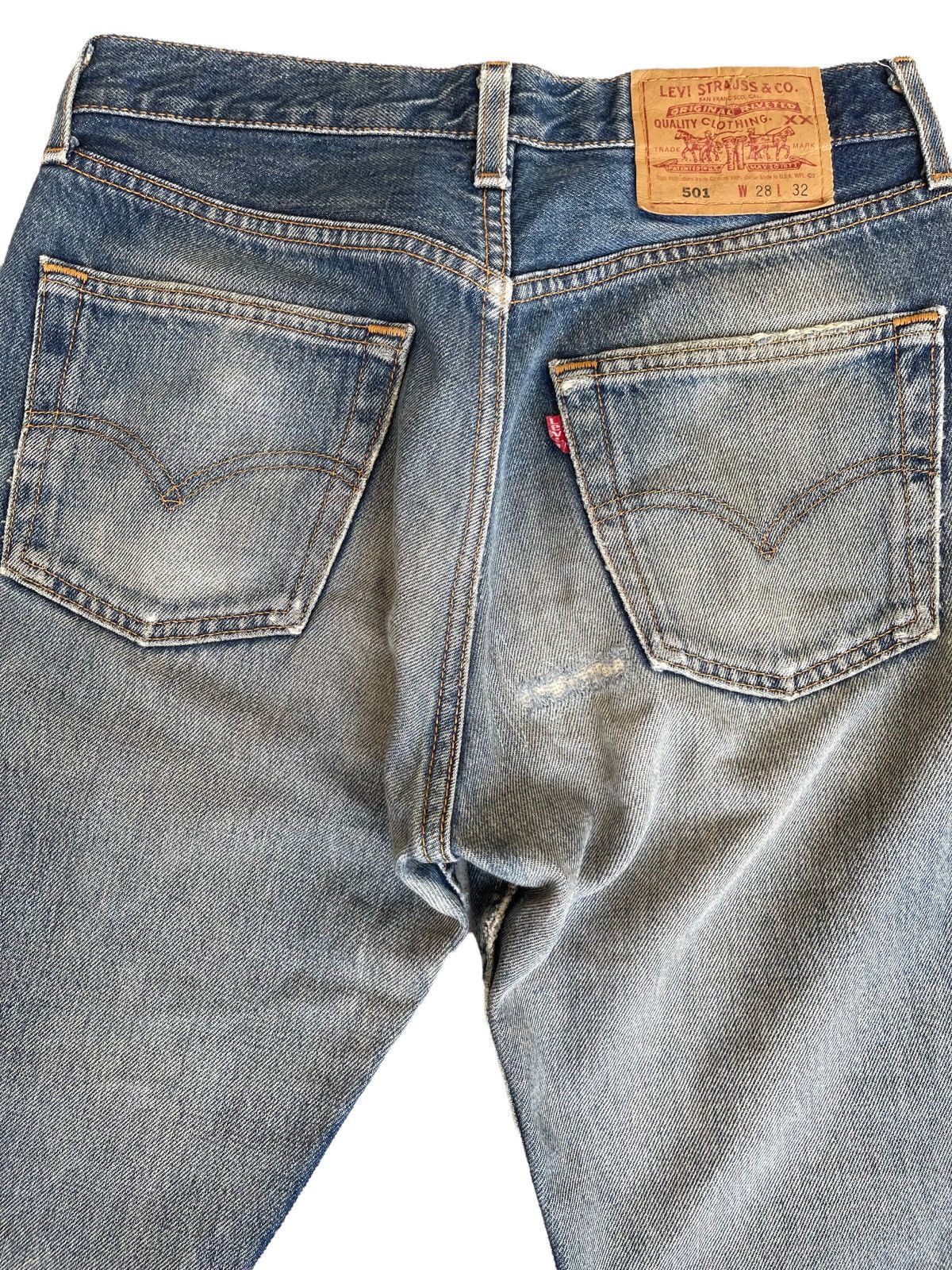 Levi's 🛠 Vintage Levi’s 501 Distressed Denim Jeans Japan Size US 28 / EU 44 - 6 Thumbnail