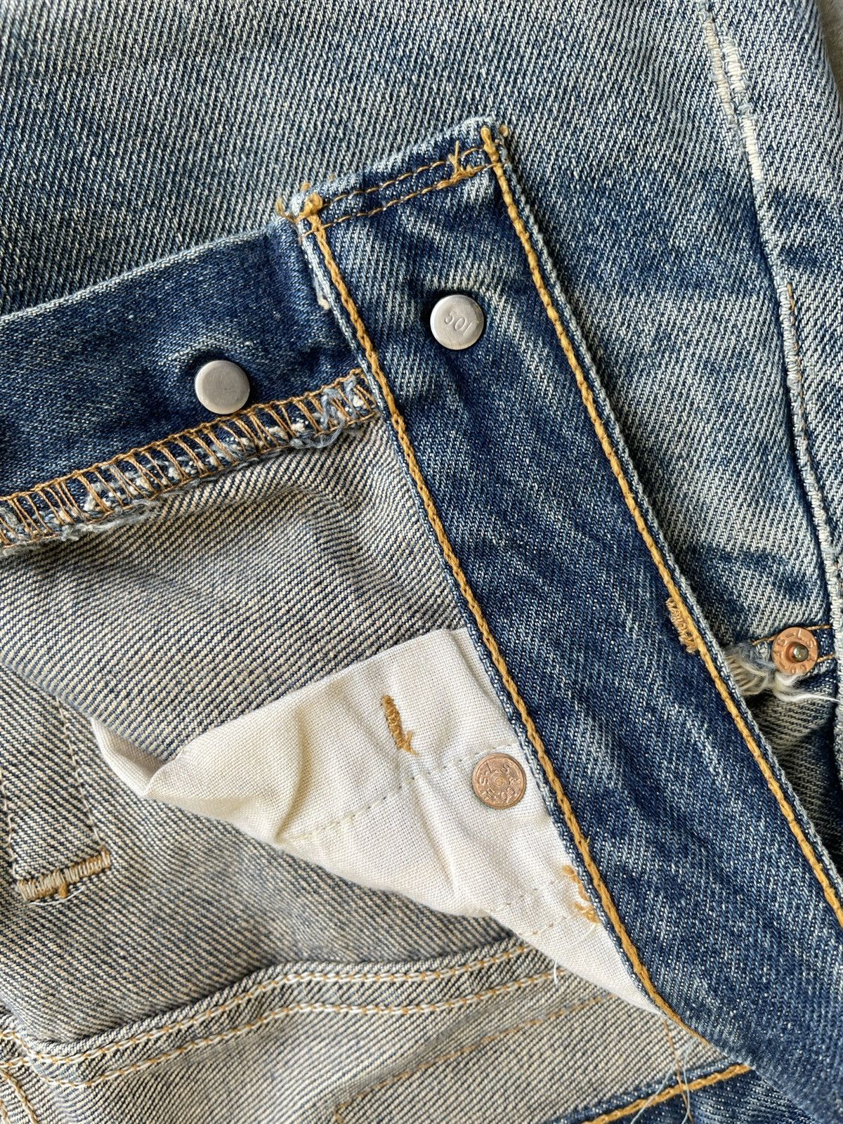 Levi's 🛠 Vintage Levi’s 501 Distressed Denim Jeans Japan Size US 28 / EU 44 - 13 Thumbnail