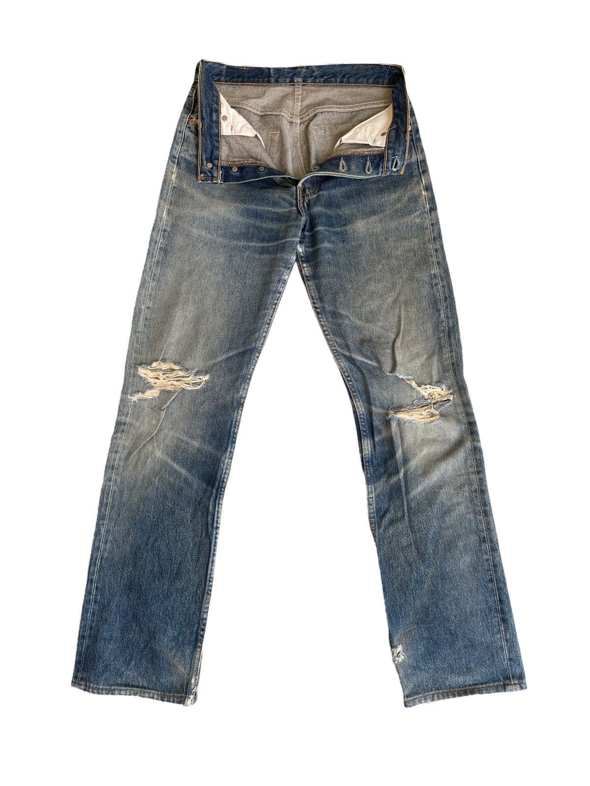Levi's 🛠 Vintage Levi’s 501 Distressed Denim Jeans Japan Size US 28 / EU 44 - 1 Thumbnail