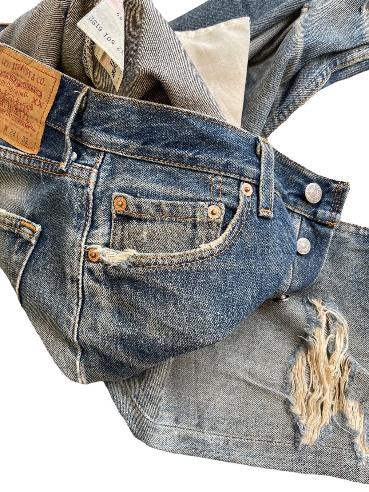 Levi's 🛠 Vintage Levi’s 501 Distressed Denim Jeans Japan Size US 28 / EU 44 - 7 Thumbnail