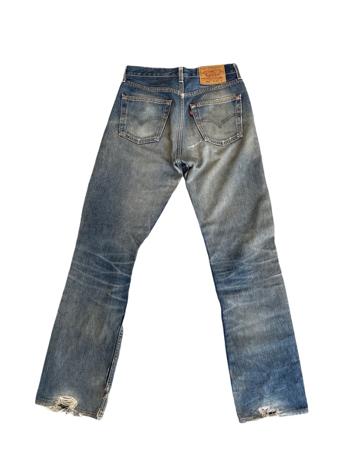 Levi's 🛠 Vintage Levi’s 501 Distressed Denim Jeans Japan Size US 28 / EU 44 - 3 Thumbnail
