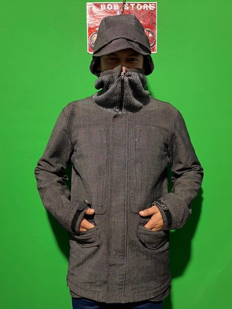 image of Undercoverism For Rebels Hoodie Jacket in Black Gray, Men's (Size Medium)