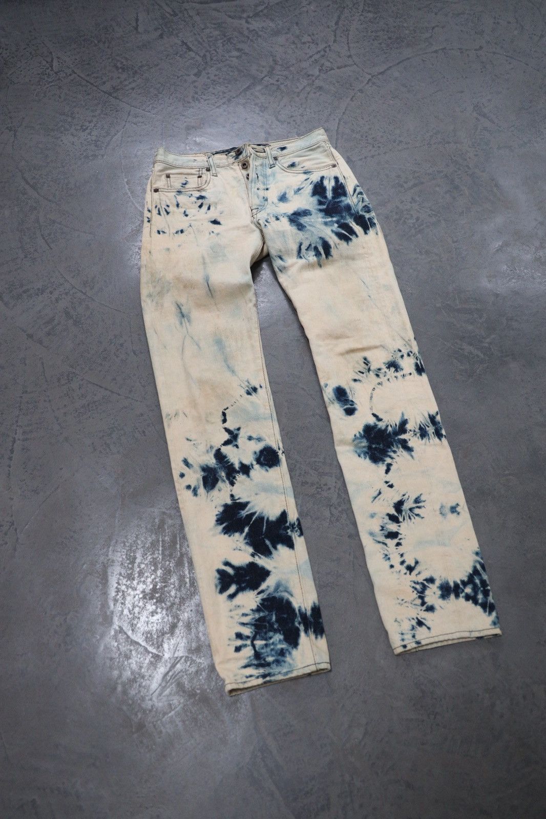 Japanese Brand × Kapital × Kapital Kountry Kapital Cisco Selvedge Bleach Tie Dye Size US 28 / EU 44 - 2 Thumbnail