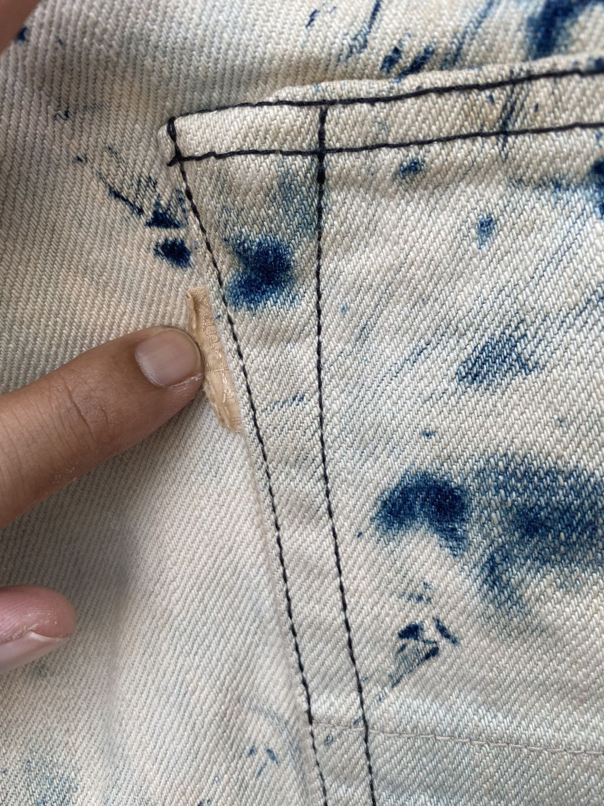 Japanese Brand × Kapital × Kapital Kountry Kapital Cisco Selvedge Bleach Tie Dye Size US 28 / EU 44 - 7 Thumbnail