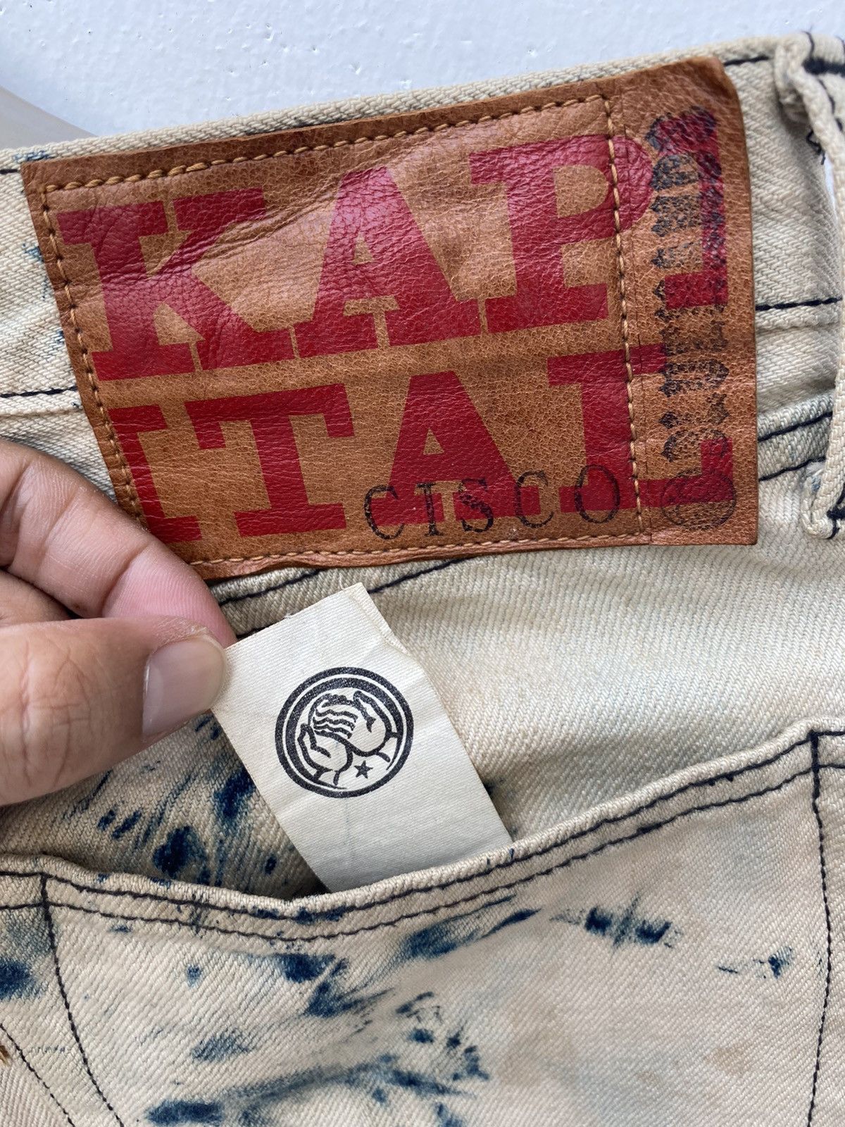 Japanese Brand × Kapital × Kapital Kountry Kapital Cisco Selvedge Bleach Tie Dye Size US 28 / EU 44 - 8 Thumbnail