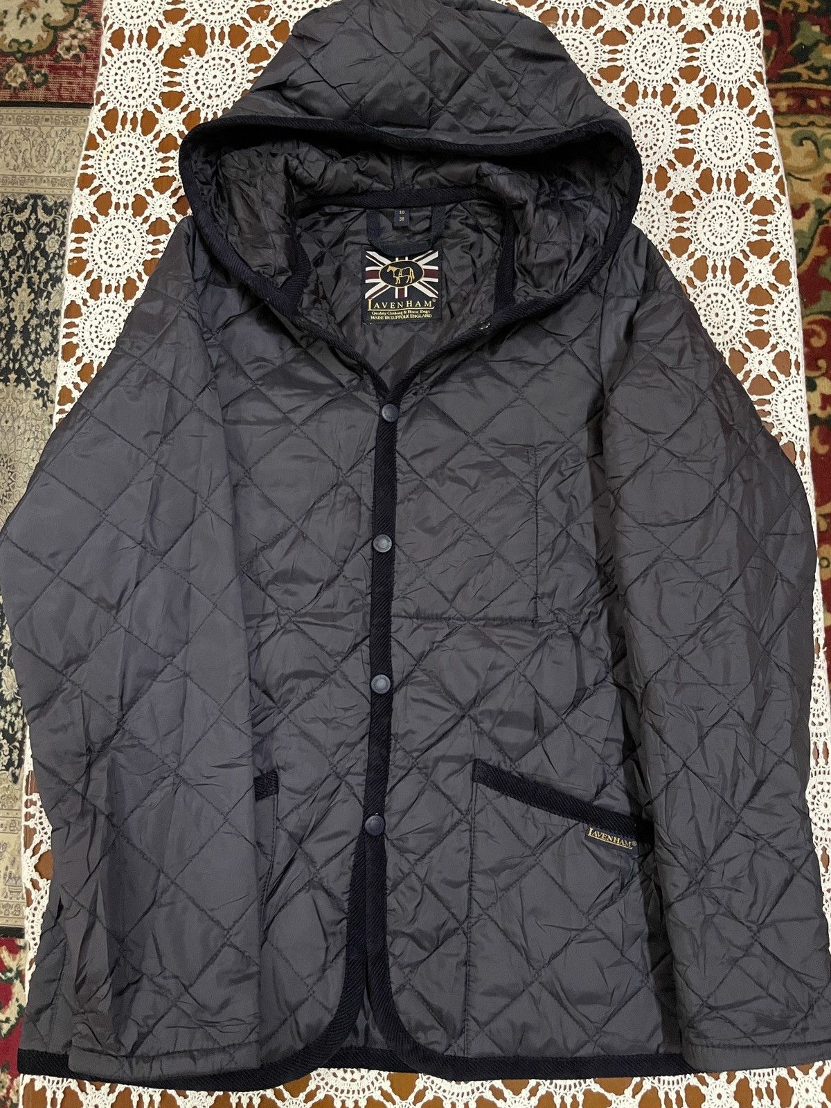 Lavenham Lavenham Suffolk Quilted jacket Hooded button down military Size US S / EU 44-46 / 1 - 7 Thumbnail