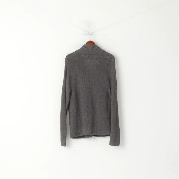 Original Penguin Original Penguin Men L Jumper Grey Zip Neck Pockets 7226 Size US L / EU 52-54 / 3 - 8 Thumbnail