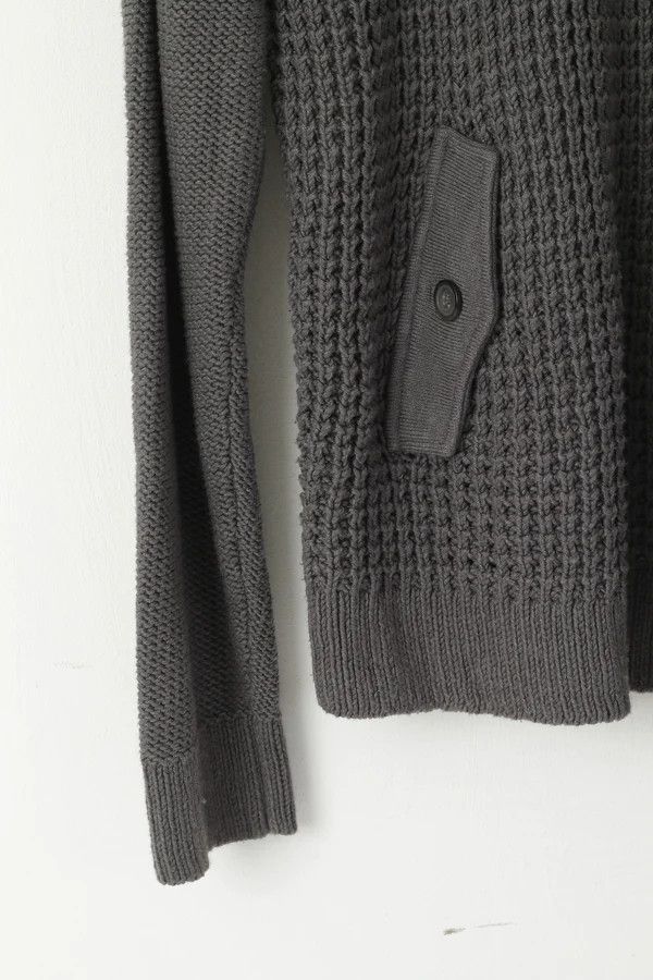 Original Penguin Original Penguin Men L Jumper Grey Zip Neck Pockets 7226 Size US L / EU 52-54 / 3 - 5 Thumbnail