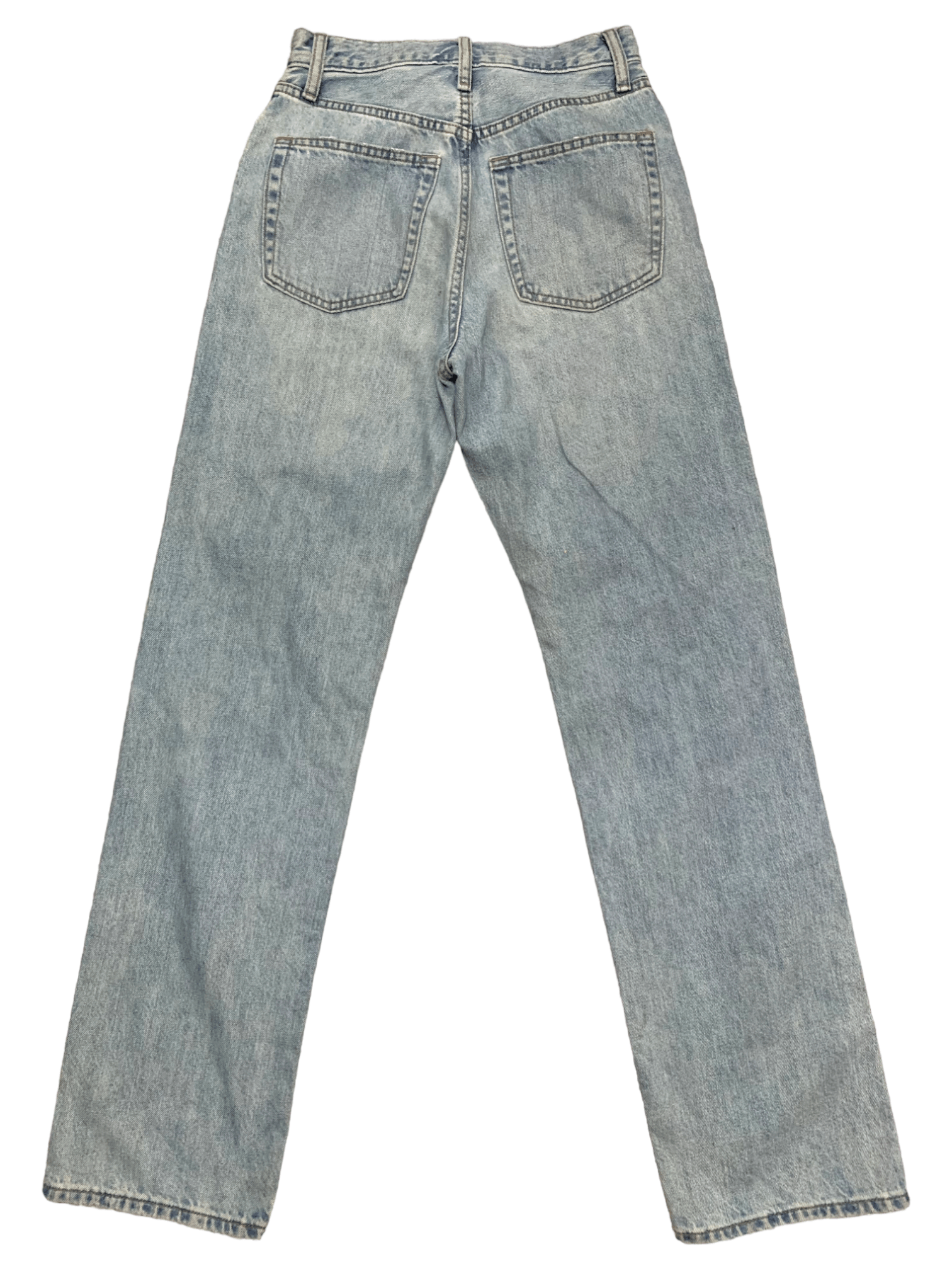 Japanese Brand × Uniqlo Vintage Uniqlo Blue Wash Distressed Ripped Loose Jeans Size 24" / US 00 / IT 34 - 2 Thumbnail