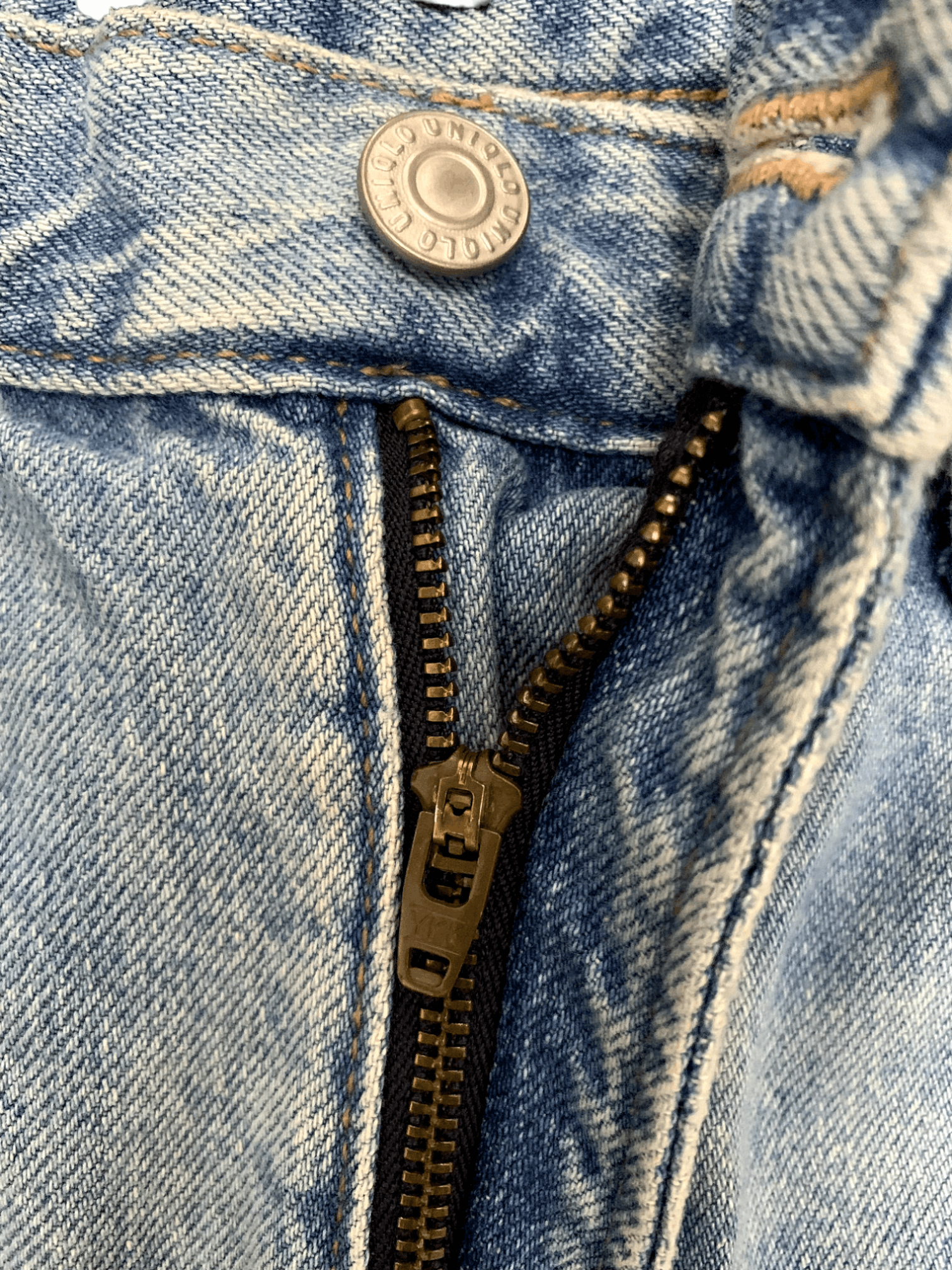 Japanese Brand × Uniqlo Vintage Uniqlo Blue Wash Distressed Ripped Loose Jeans Size 24" / US 00 / IT 34 - 6 Thumbnail