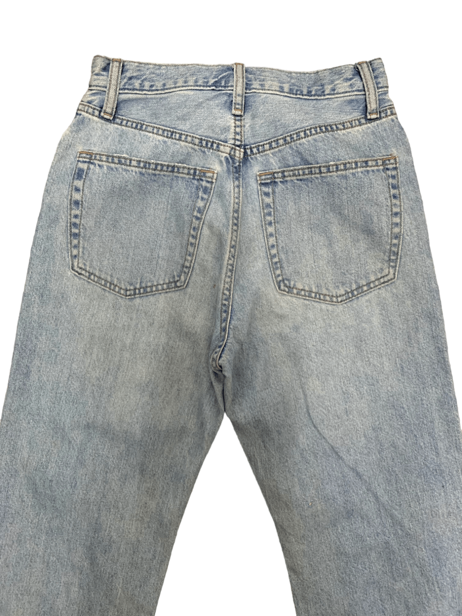 Japanese Brand × Uniqlo Vintage Uniqlo Blue Wash Distressed Ripped Loose Jeans Size 24" / US 00 / IT 34 - 11 Thumbnail
