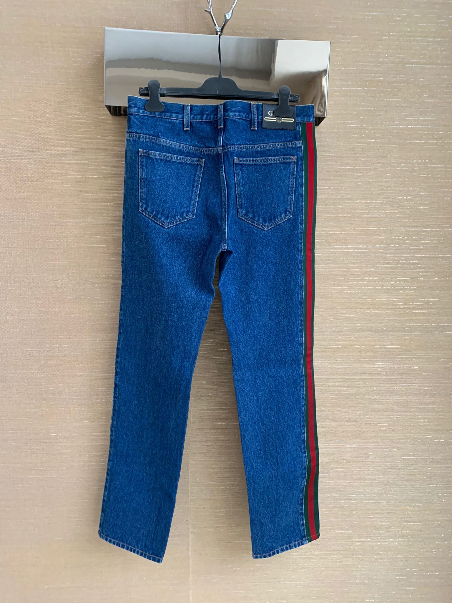 Gucci Logo Trim Denim in Blue Size US 34 / EU 50 - 4 Thumbnail