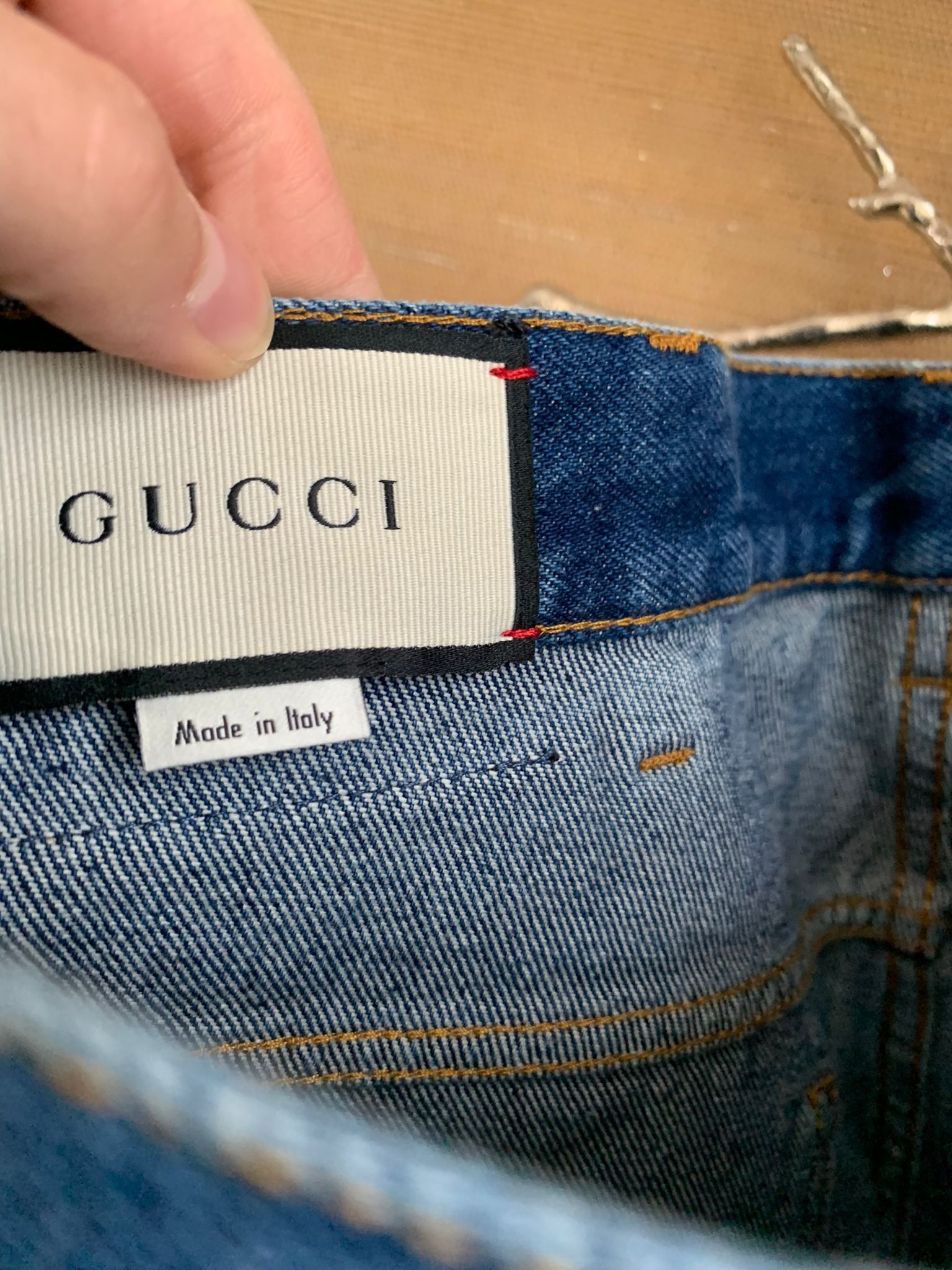 Gucci Logo Trim Denim in Blue Size US 34 / EU 50 - 16 Thumbnail