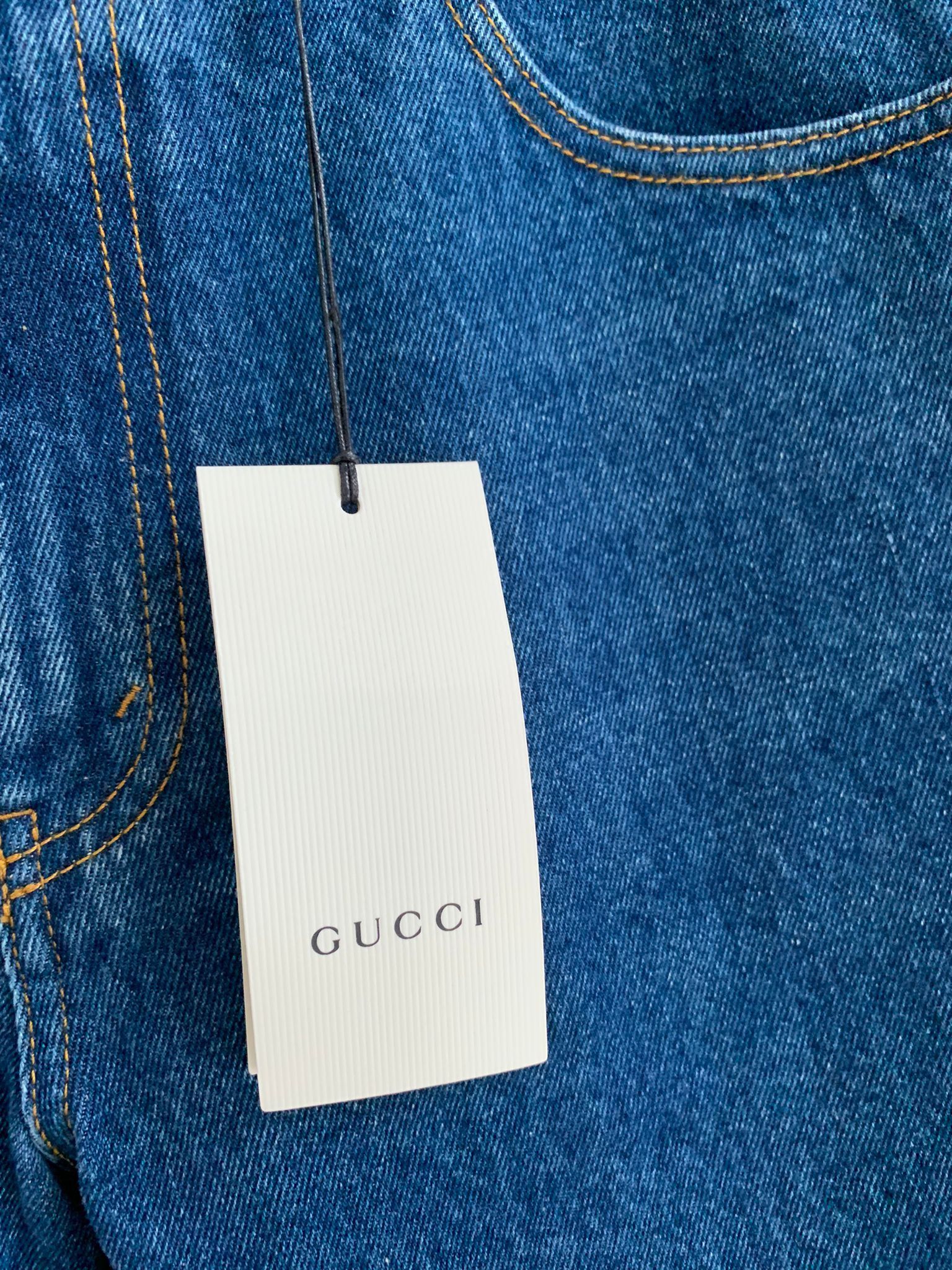 Gucci Logo Trim Denim in Blue Size US 34 / EU 50 - 14 Thumbnail