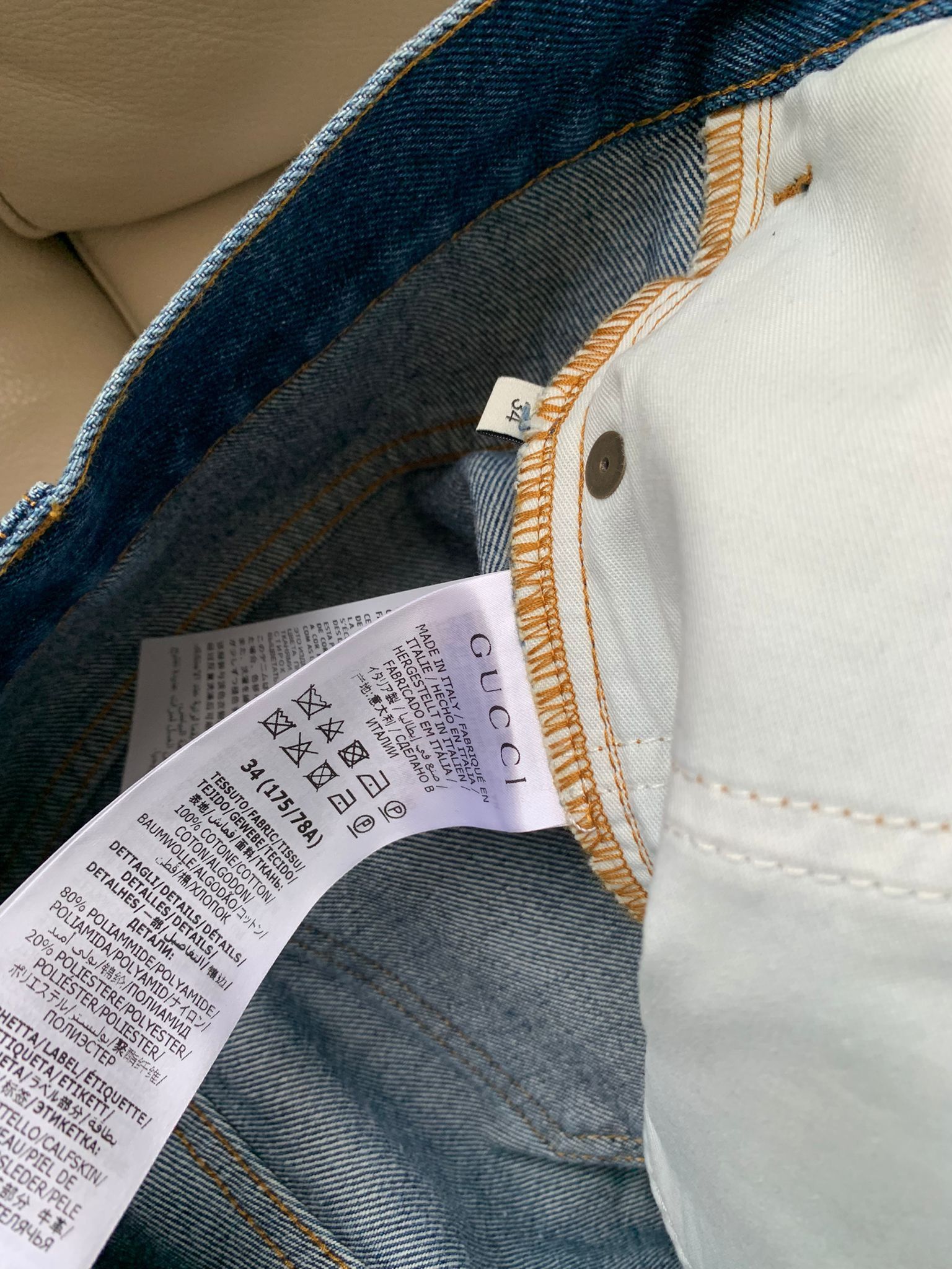 Gucci Logo Trim Denim in Blue Size US 34 / EU 50 - 15 Thumbnail