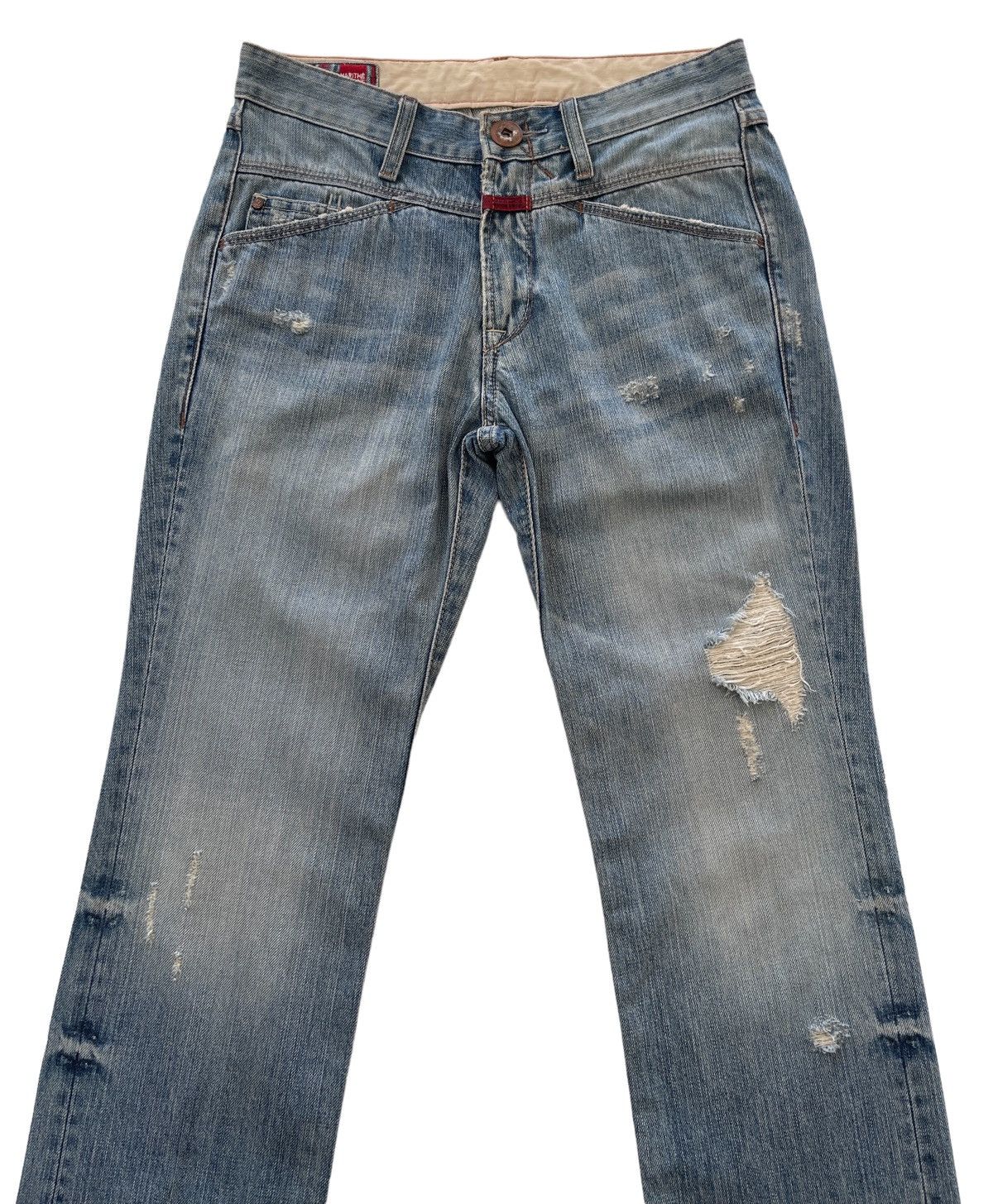 Marithe + Francois Girbaud MFG Fashionista Distressed Denim Size US 29 - 3 Thumbnail