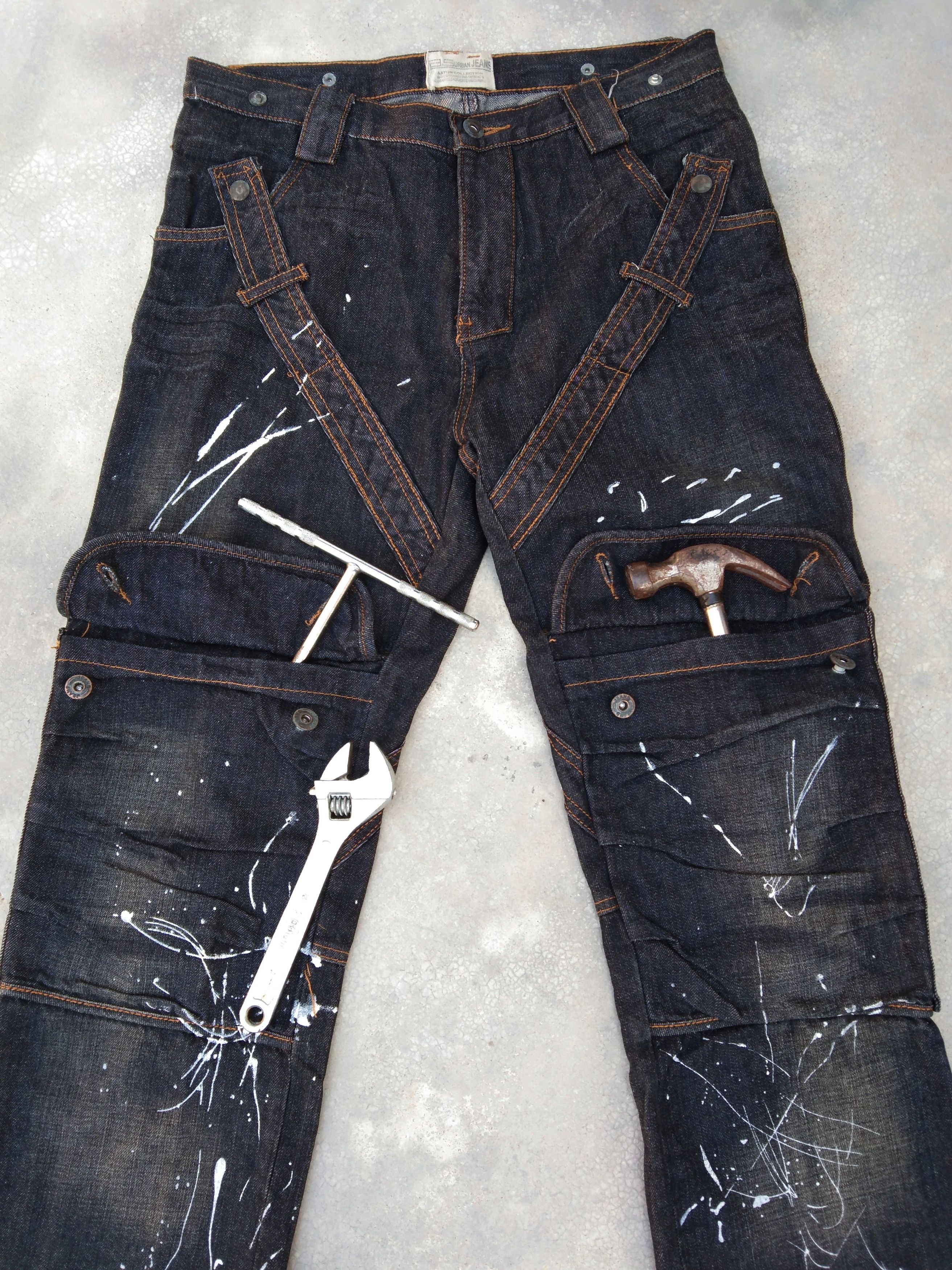 Japanese Brand × Jean × Vintage Vintage Painter Jeans Aston Collection Tactical Denim 31x32 Size US 31 - 6 Thumbnail