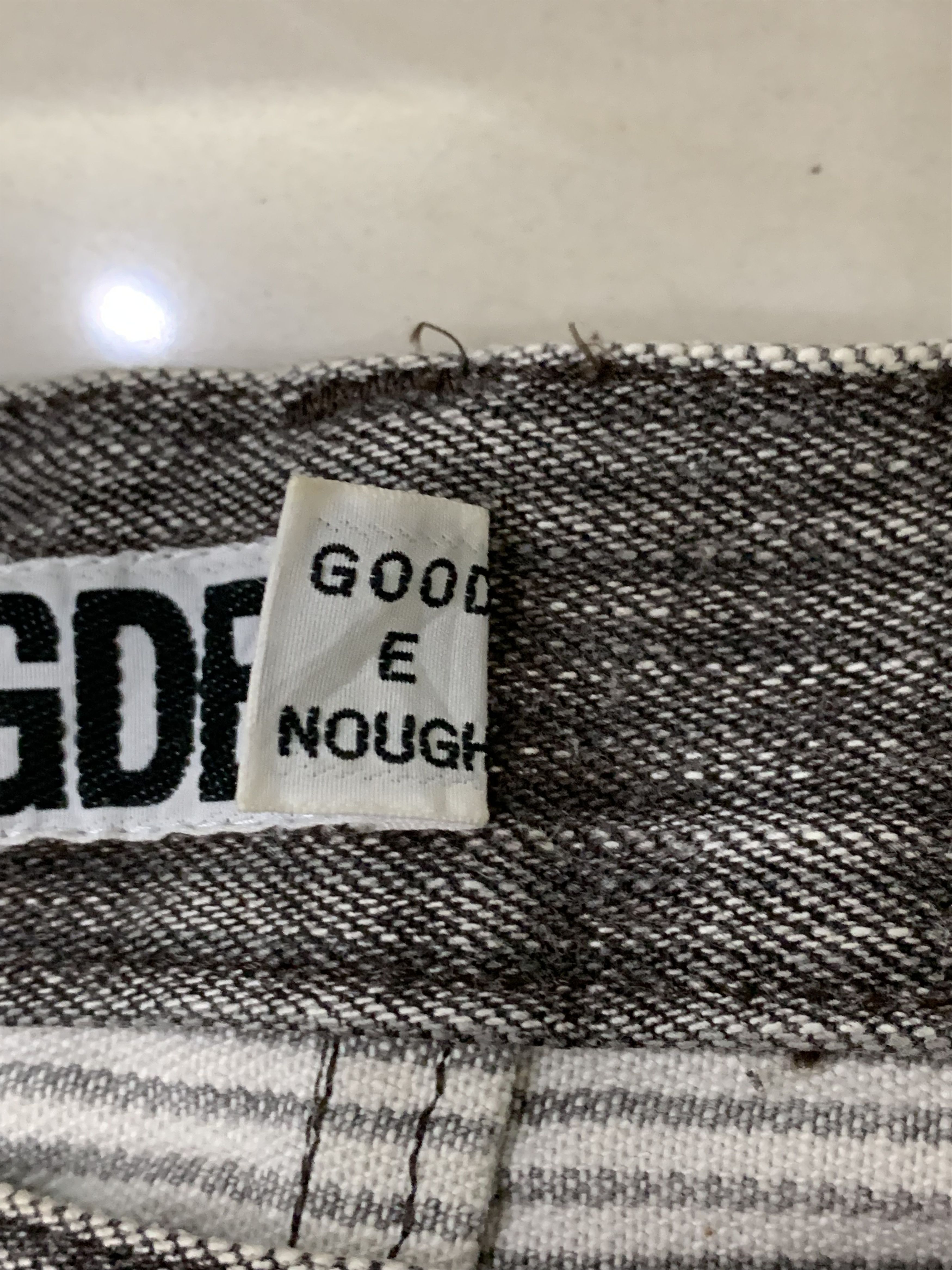 Good Enough × Hiroshi Fujiwara × Japanese Brand Goodenough Pants Jeans GDEH Hickory Stripe Straight Leg Size US 34 / EU 50 - 6 Thumbnail