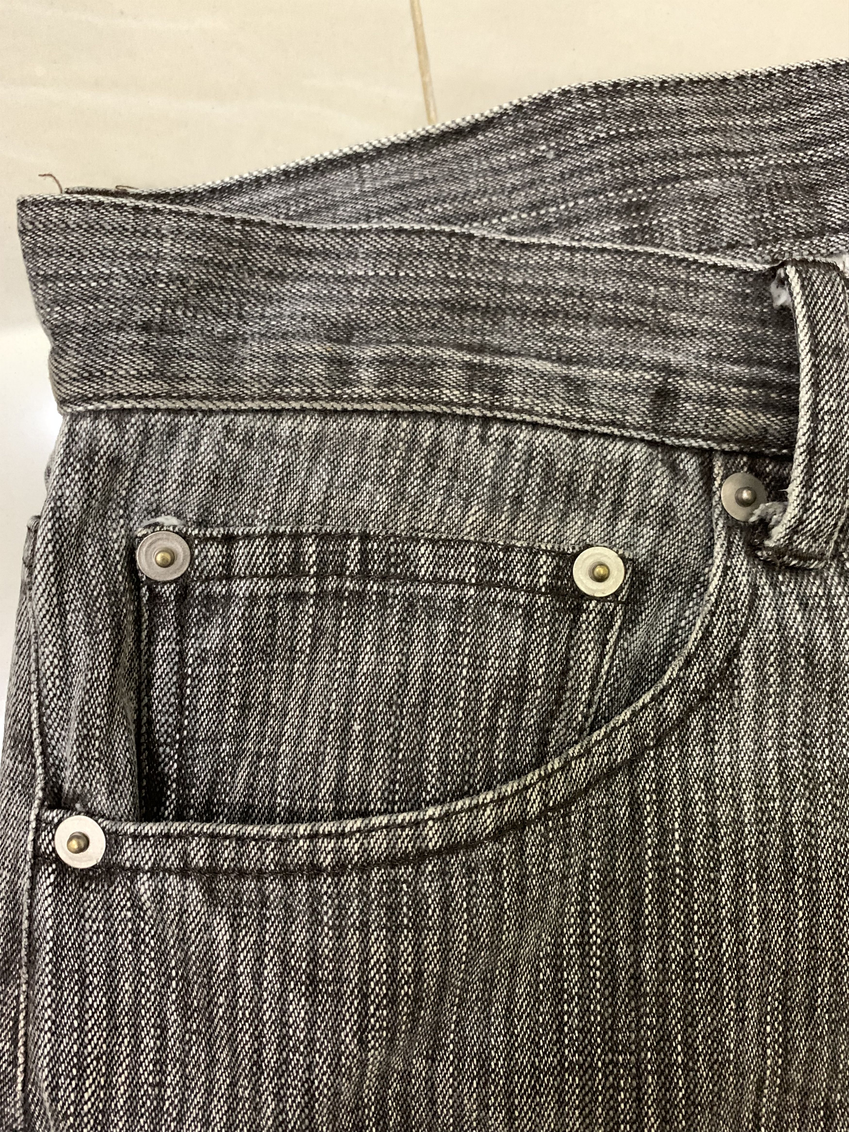 Good Enough × Hiroshi Fujiwara × Japanese Brand Goodenough Pants Jeans GDEH Hickory Stripe Straight Leg Size US 34 / EU 50 - 7 Thumbnail