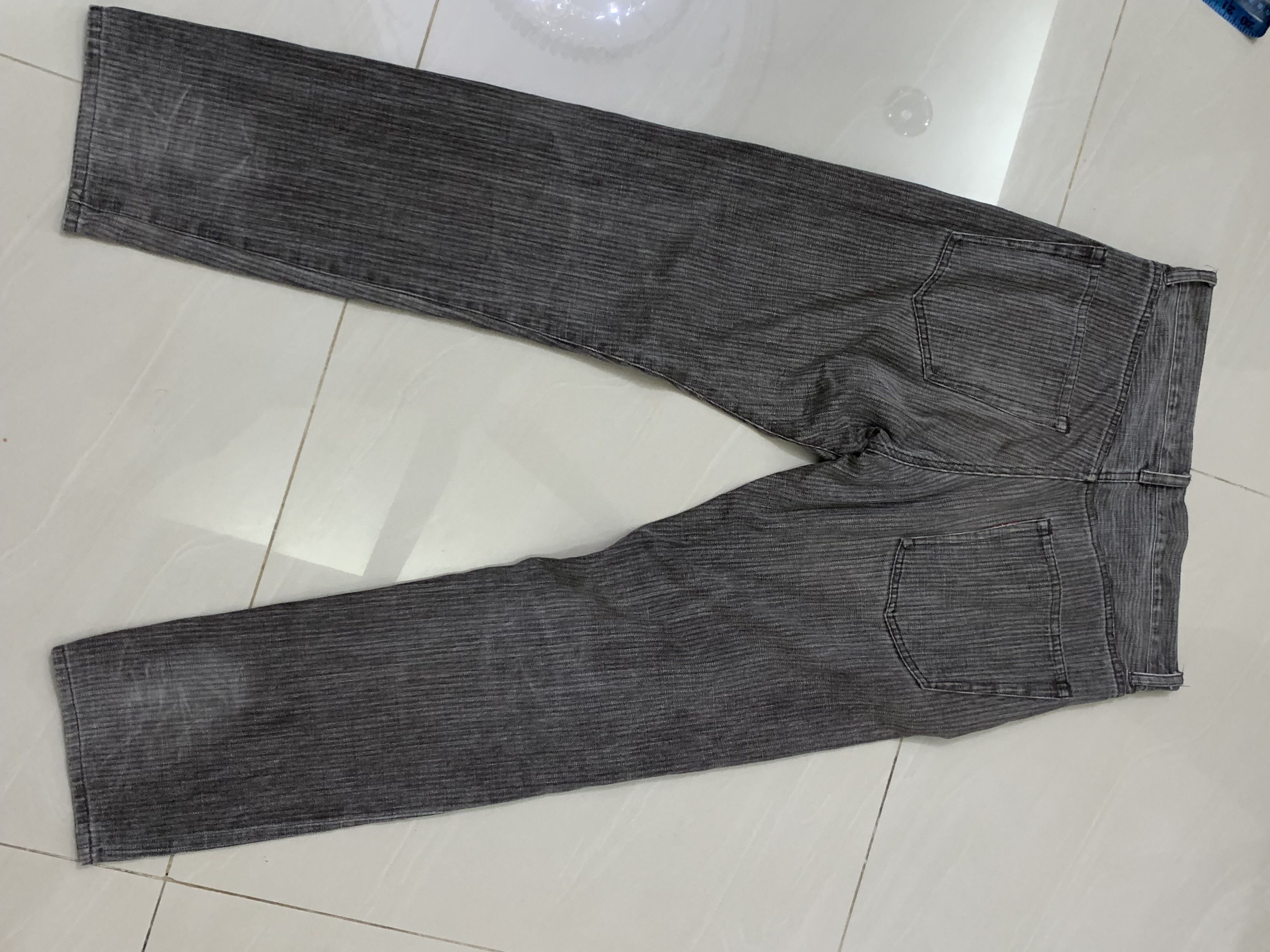 Good Enough × Hiroshi Fujiwara × Japanese Brand Goodenough Pants Jeans GDEH Hickory Stripe Straight Leg Size US 34 / EU 50 - 2 Thumbnail