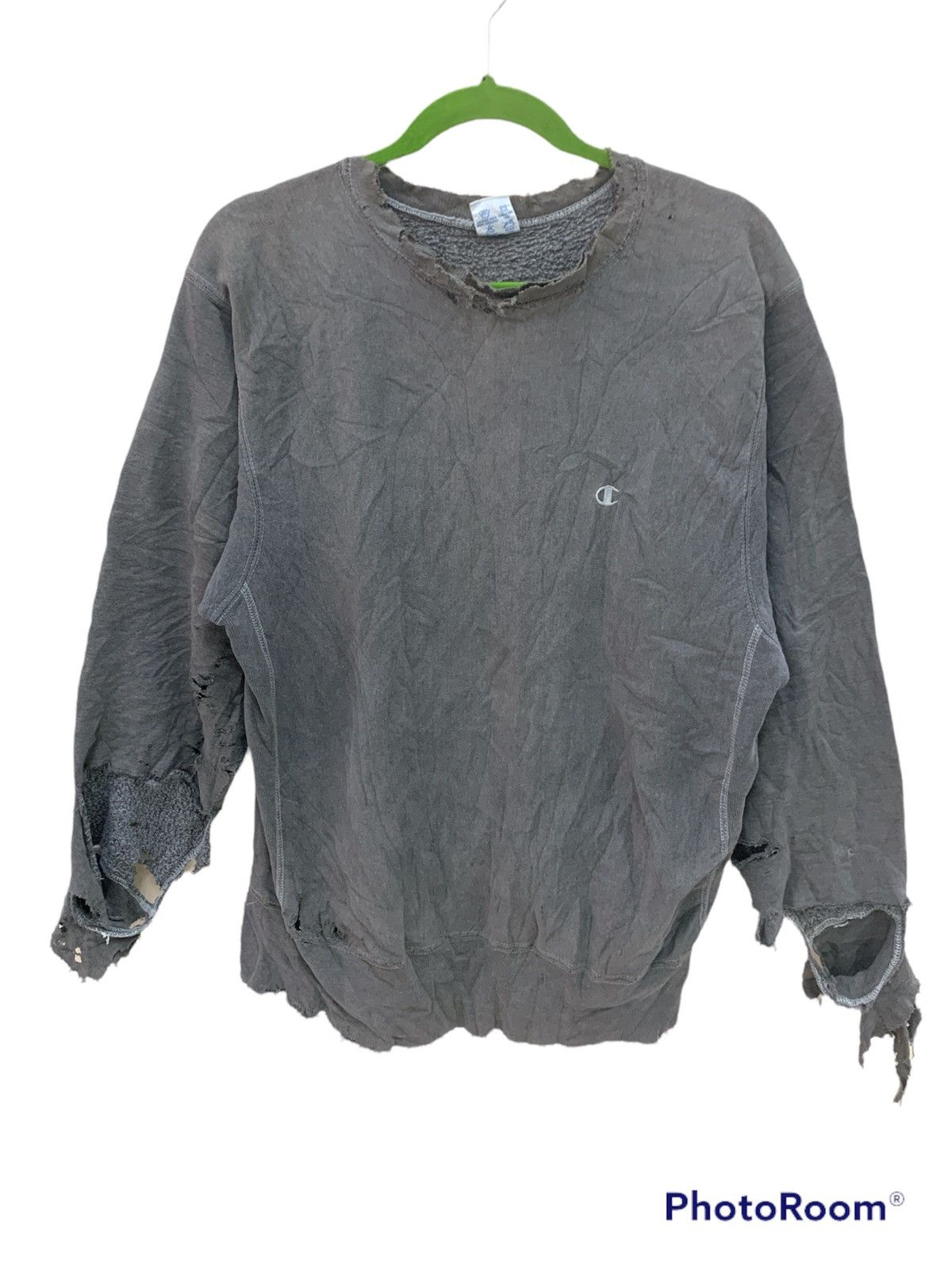 Champion × Vintage ‼️Vintage 80s Champion Reverse weave Distressed Sweatshirt Size US L / EU 52-54 / 3 - 1 Thumbnail
