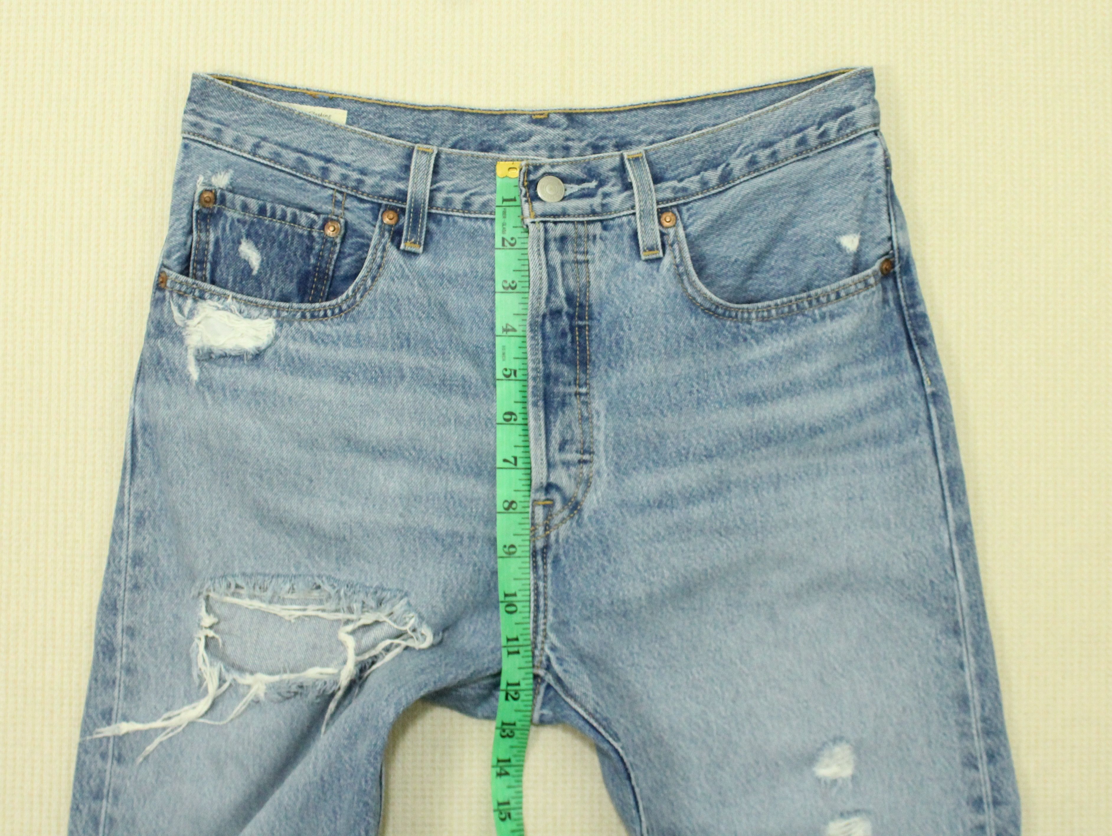 Levi's Distressed Destroy LEVIS 501 Denim Jeans Big E Non Selvedge Size US 30 / EU 46 - 22 Thumbnail