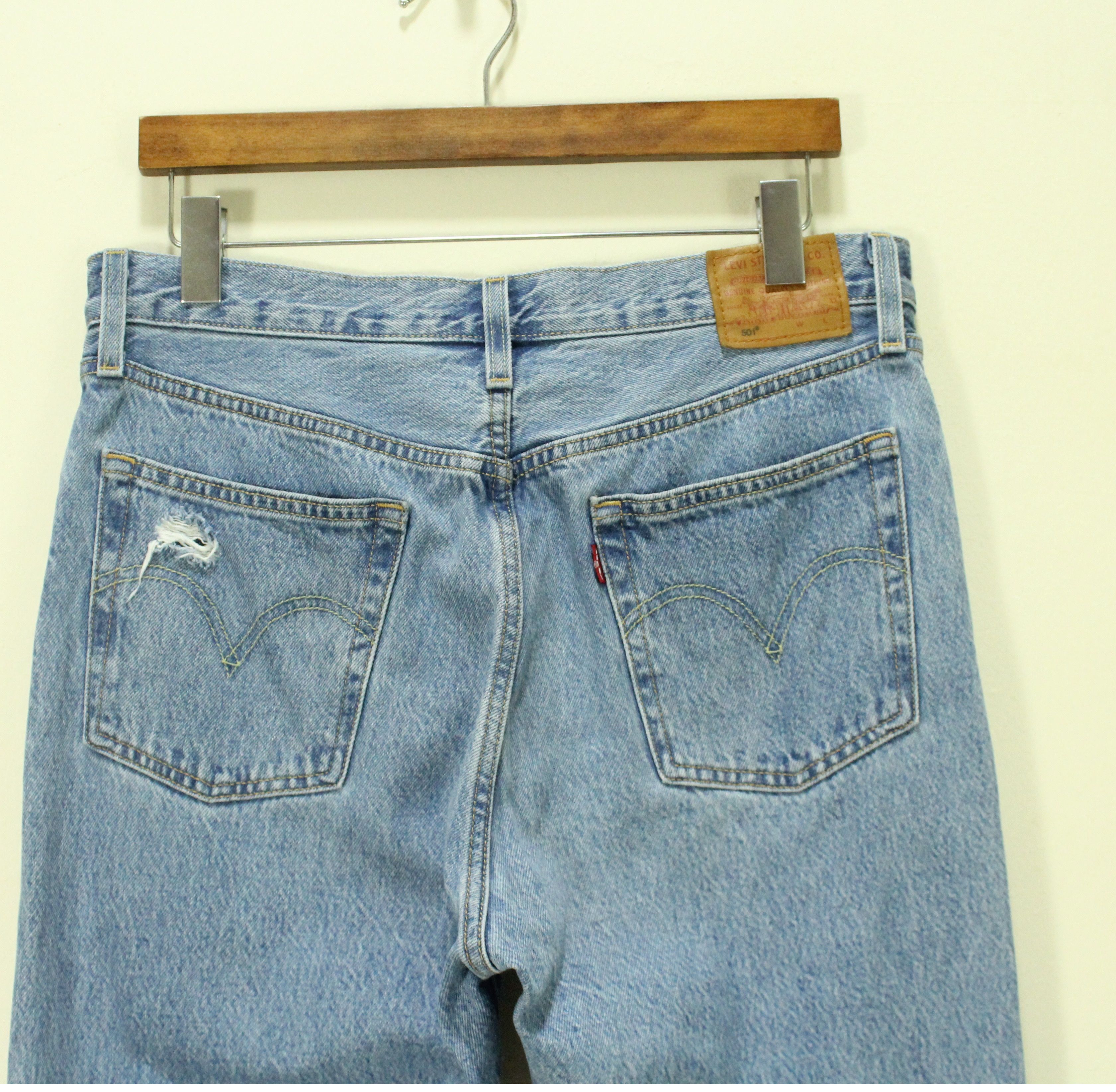 Levi's Distressed Destroy LEVIS 501 Denim Jeans Big E Non Selvedge Size US 30 / EU 46 - 8 Thumbnail