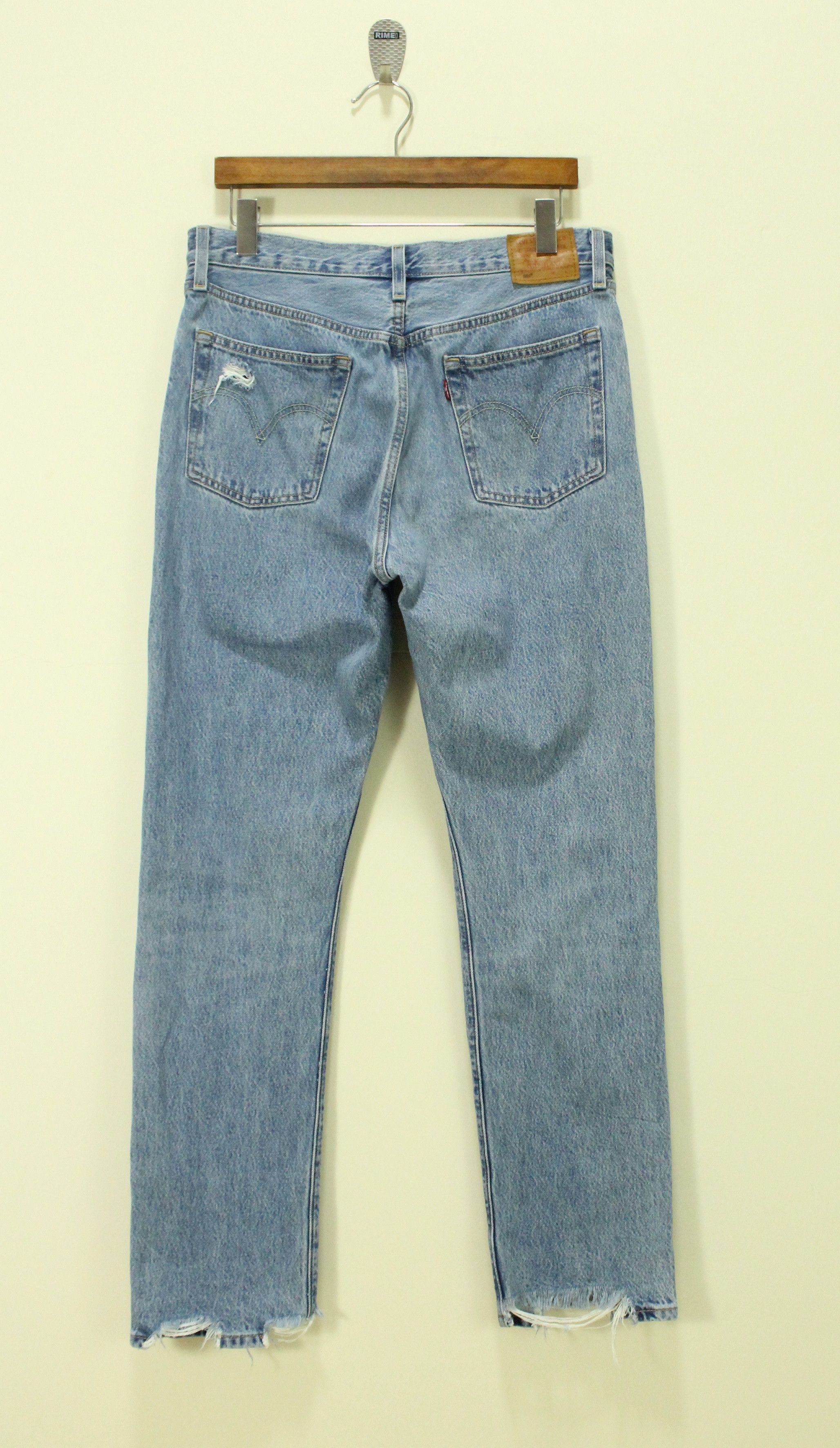 Levi's Distressed Destroy LEVIS 501 Denim Jeans Big E Non Selvedge Size US 30 / EU 46 - 7 Thumbnail