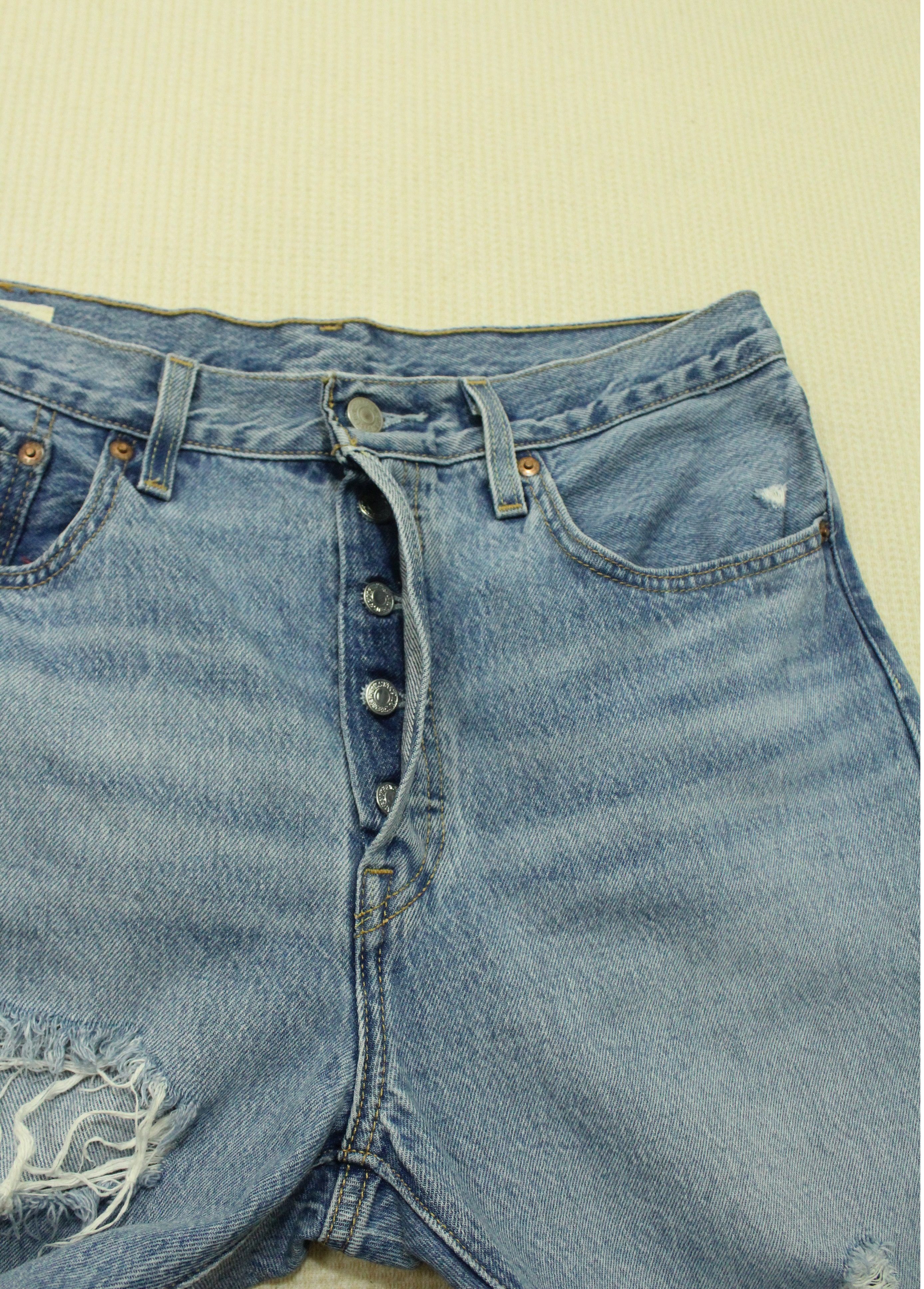 Levi's Distressed Destroy LEVIS 501 Denim Jeans Big E Non Selvedge Size US 30 / EU 46 - 11 Thumbnail